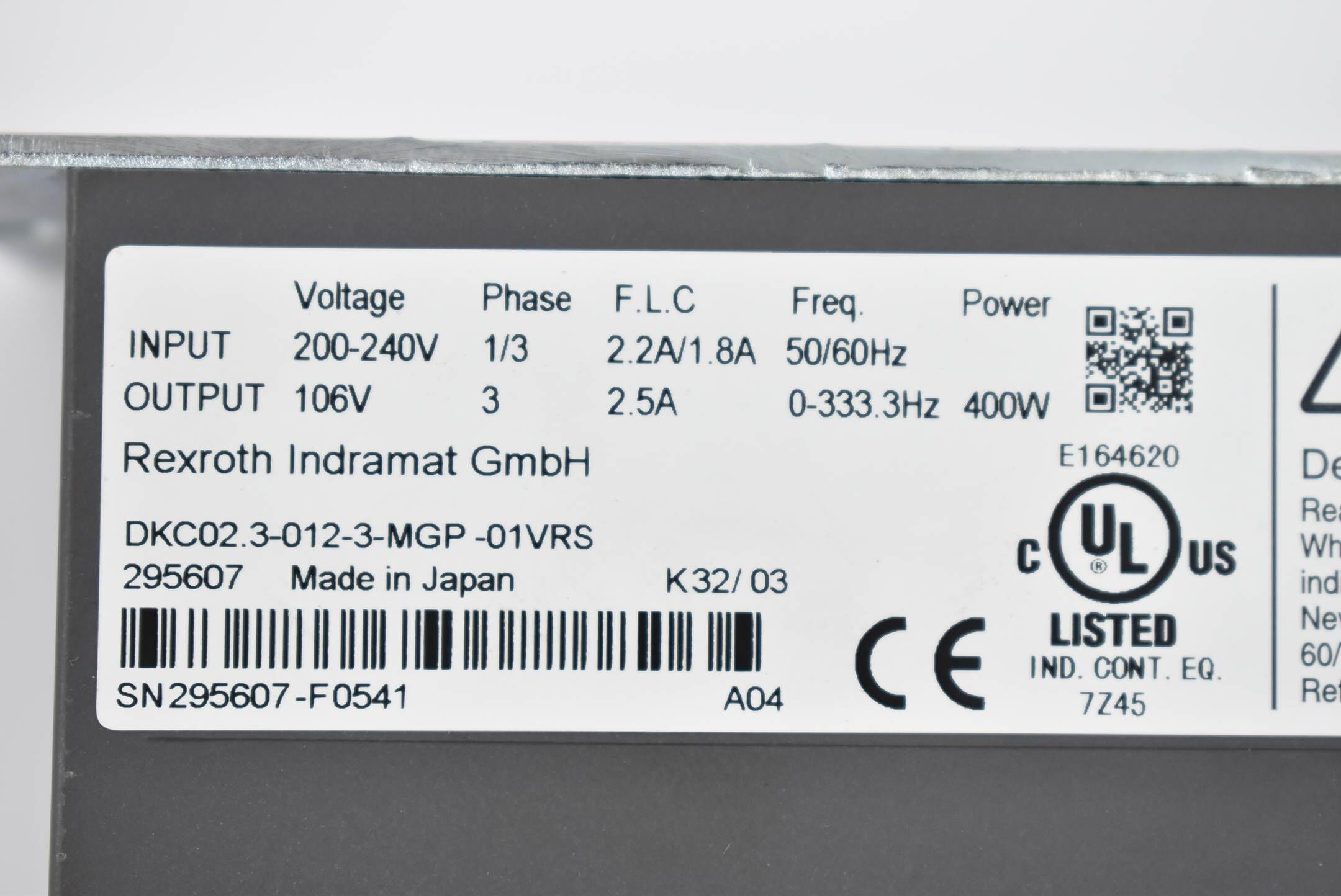 DEFEKT Rexroth Ecodrive Antriebsregler DKC02.3-012-3-MGP-01VRS ( R911295607 )