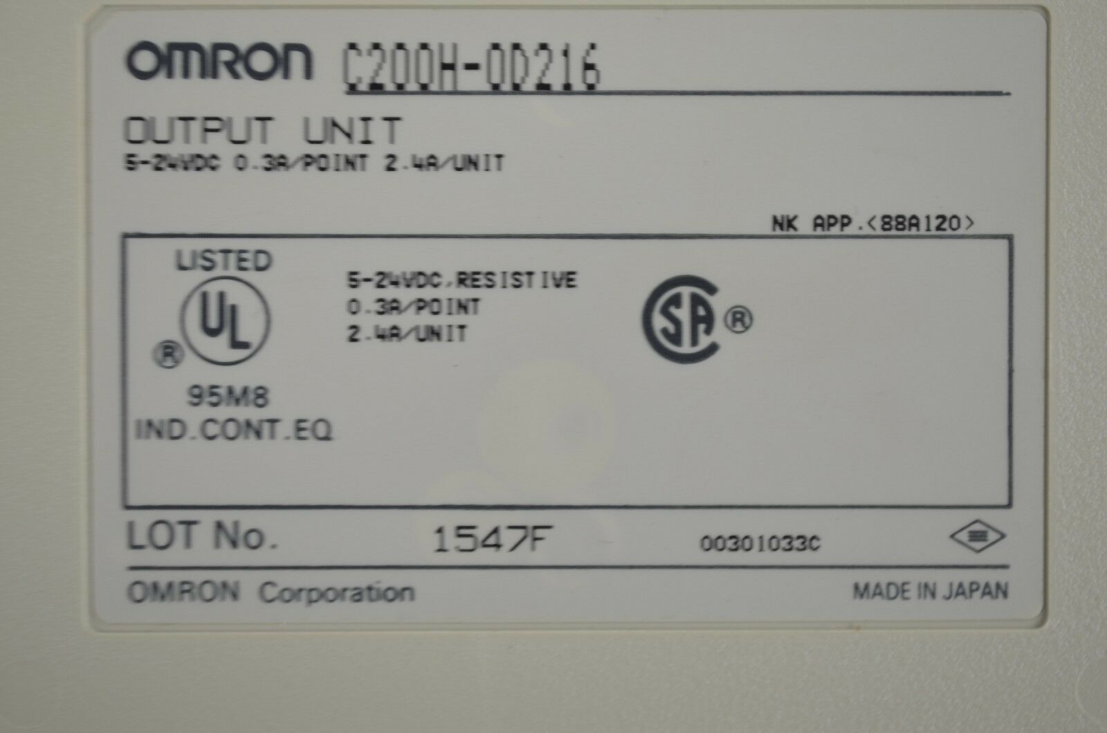 Omron Ausgangsmodul C200H-0D216