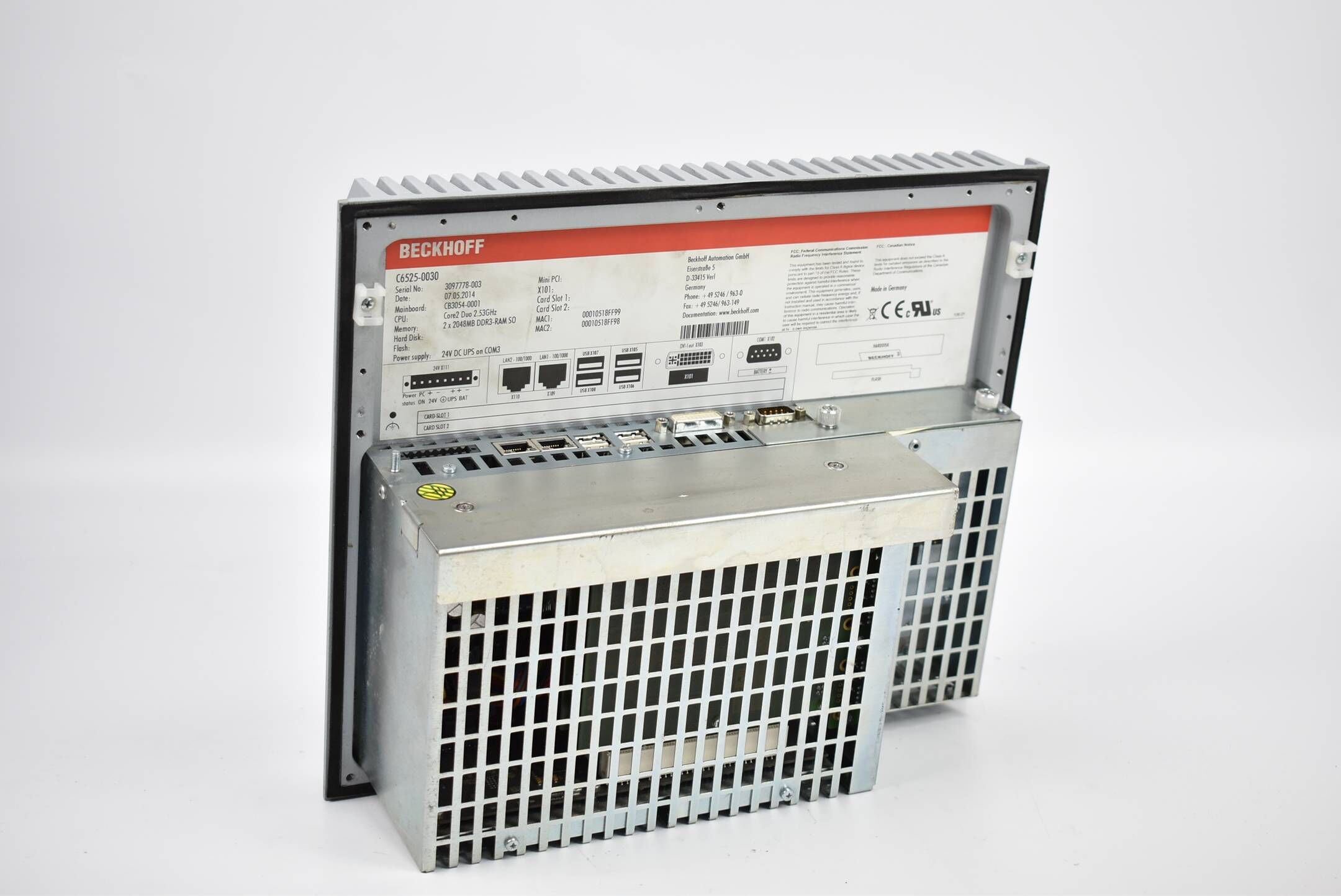 Beckhoff Lüfterloser Einbau Industrie PC C6525-0030