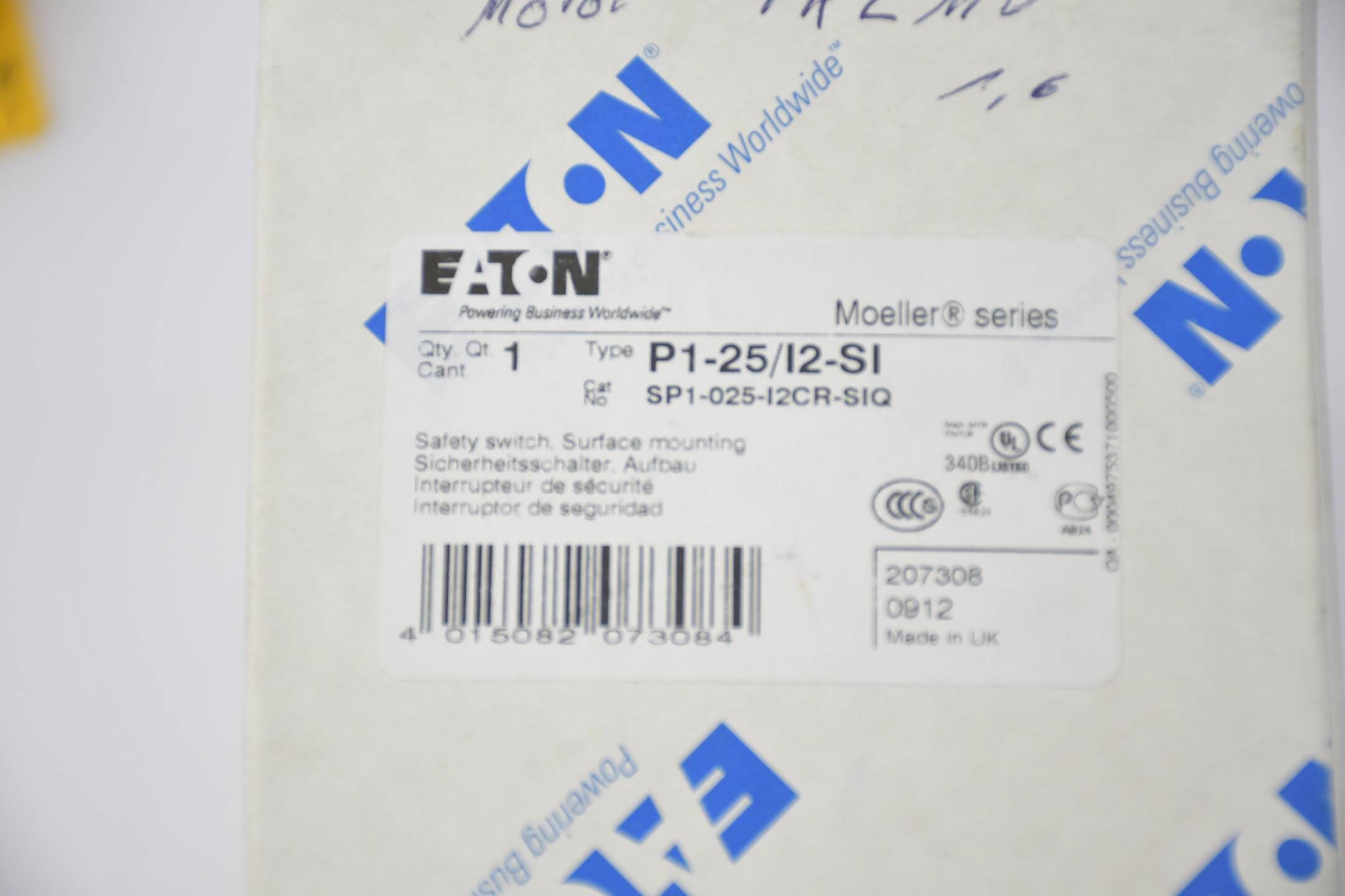 Eaton Sicherheitsschalter, Aufbau P1-25/I2-SI ( 207308 )