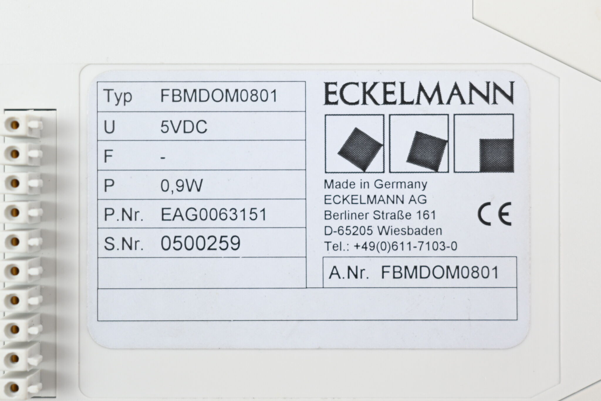 Eckelmann Digitales Ausgangsmodul FBMDOM0801 ( EAG0063151 )