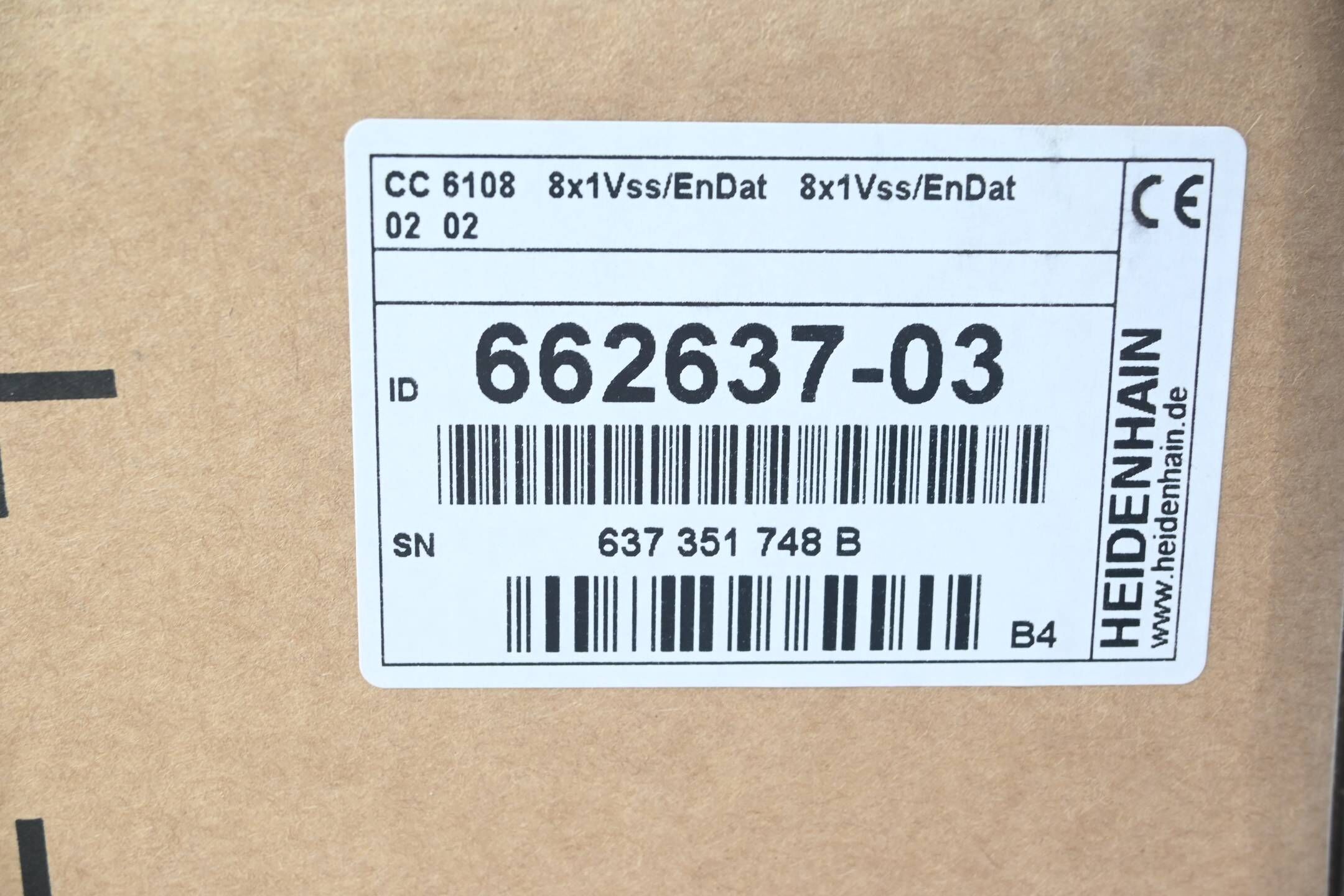 Heidenhain Regeleinheit CC 6108 8x1Vss/EnDat 8x1Vss/EnDat 02 02 ( 662637-03 ) B4