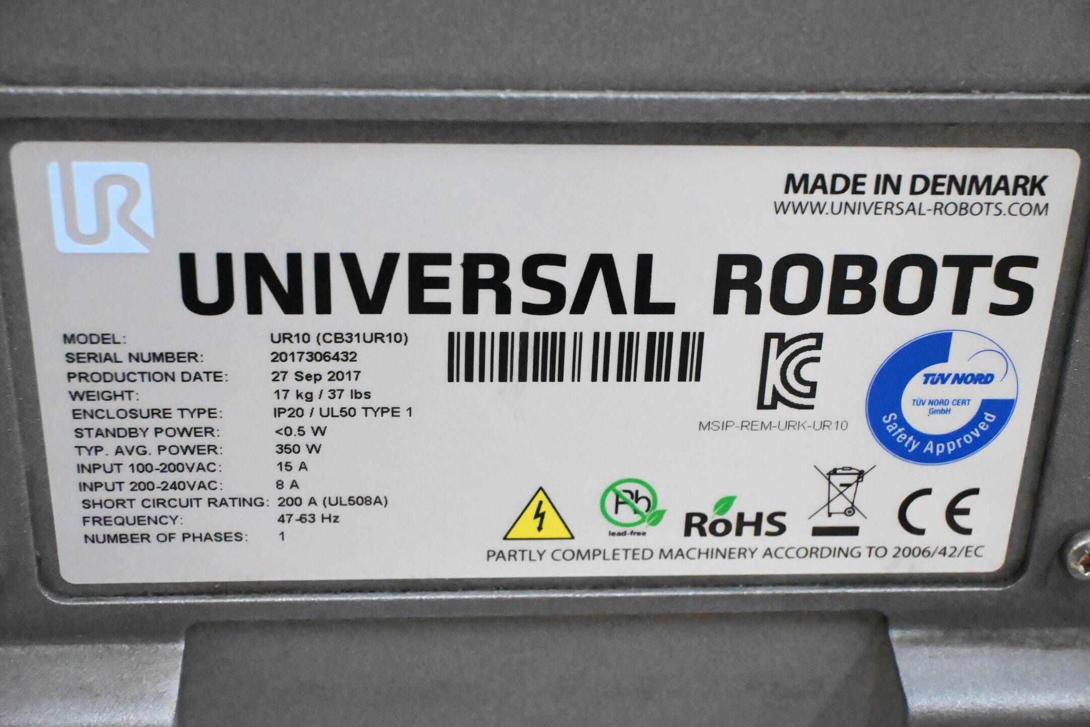 Universal Robots Industrieroboter UR10 inkl. Steuerung UR10 ( CB31UR10 ) Panel