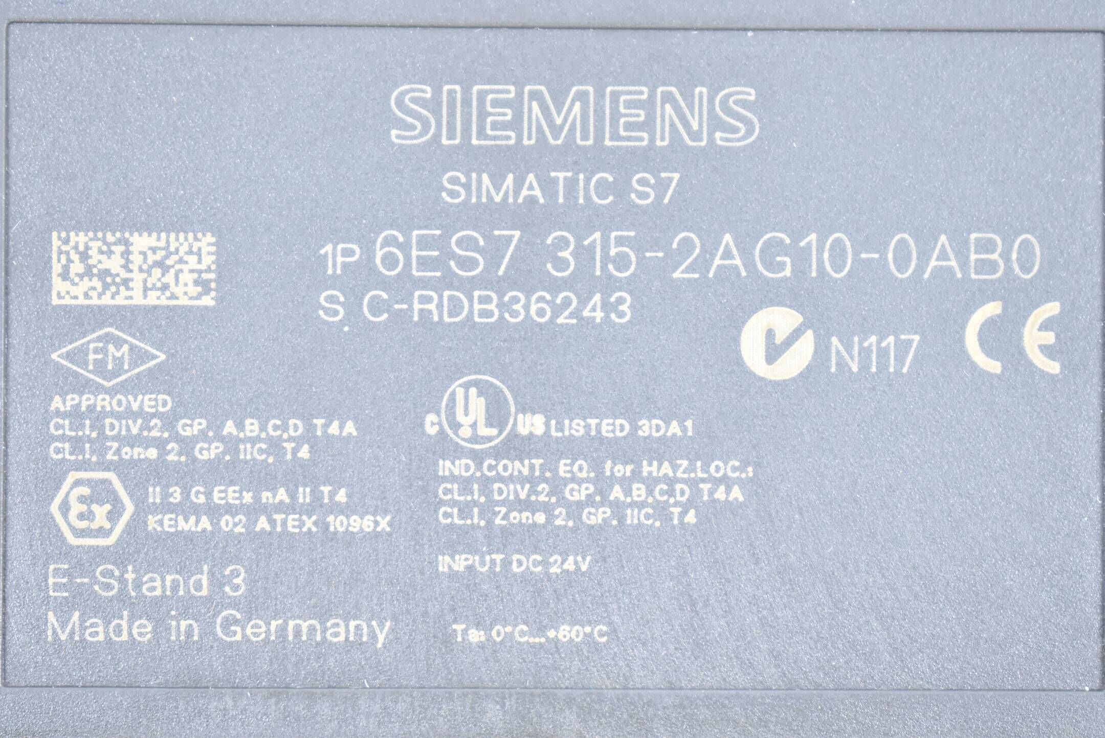 DEFEKT Siemens Simatic S7-300 6ES7315-2AG10-0AB0 ( 6ES7 315-2AG10-0AB0 )