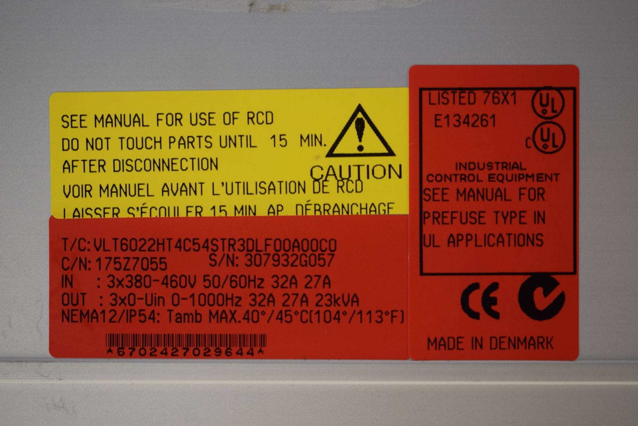 Danfoss VLT 6000 HVAC Frequenzumrichter VLT6022HT4C54STR3DLF00A00C0 ( 175Z7055 )