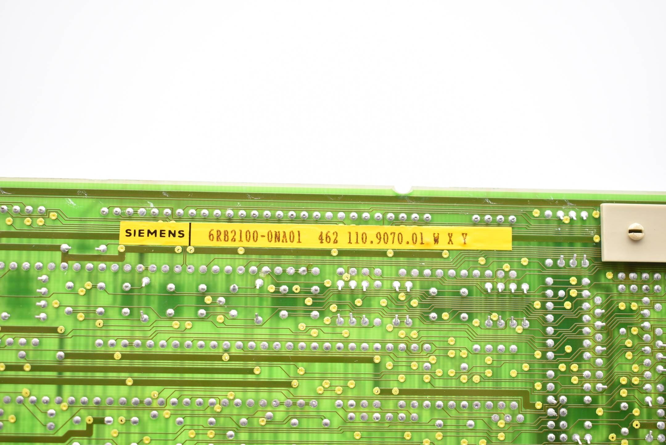 Siemens Simodrive Control Board 6RB2100-0NA01 462 110.9070.01 + 6RB2100-0SA01 