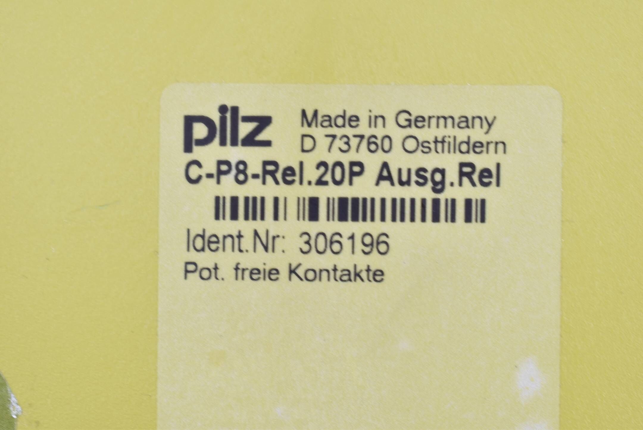 Pilz Ausgangsmodul C-P8-Rel.20P ( 306196 )