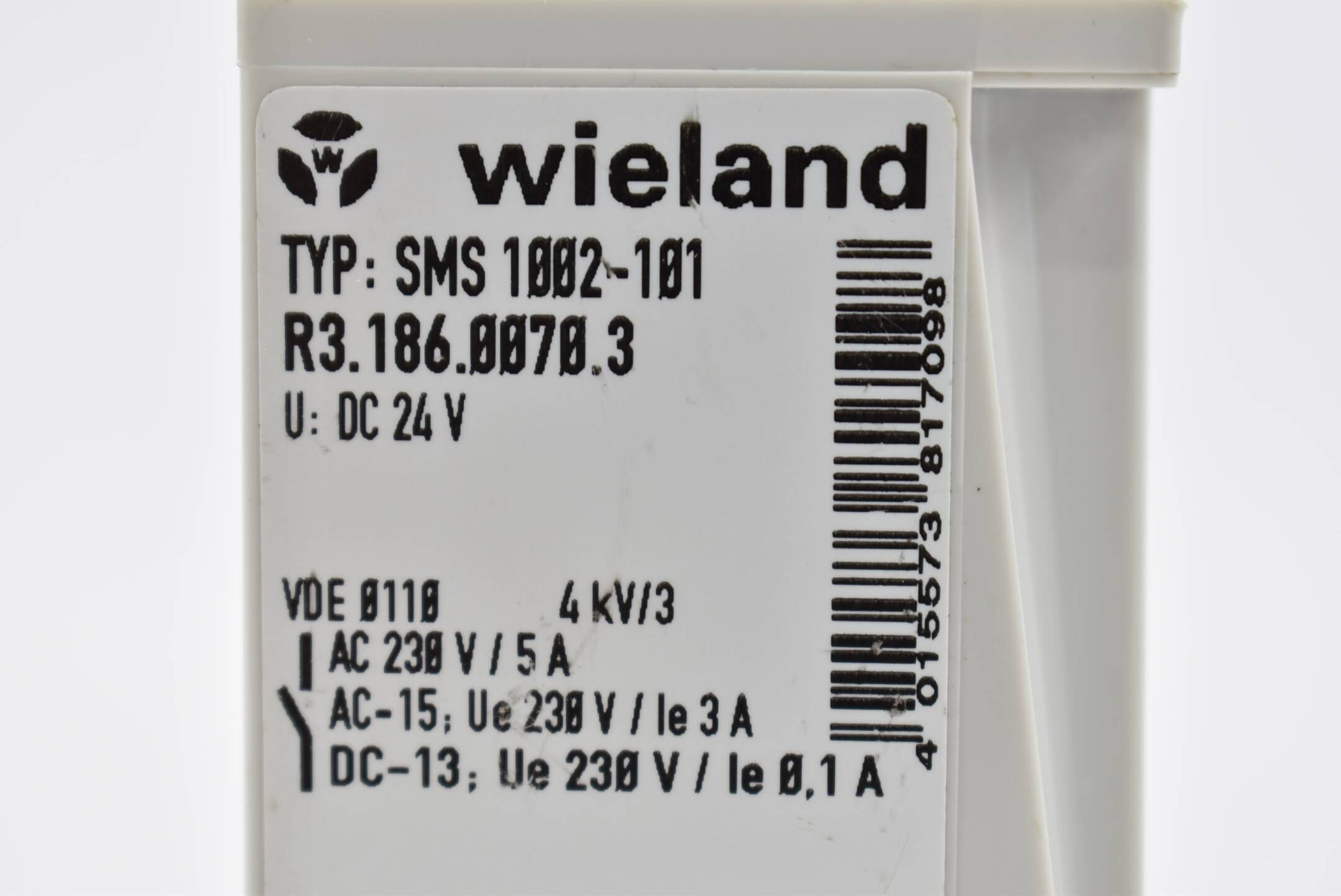 Wieland Motorschutzrelais AC 230 V / 5 A SMS 1002-101 ( R3.186.0070.3 )