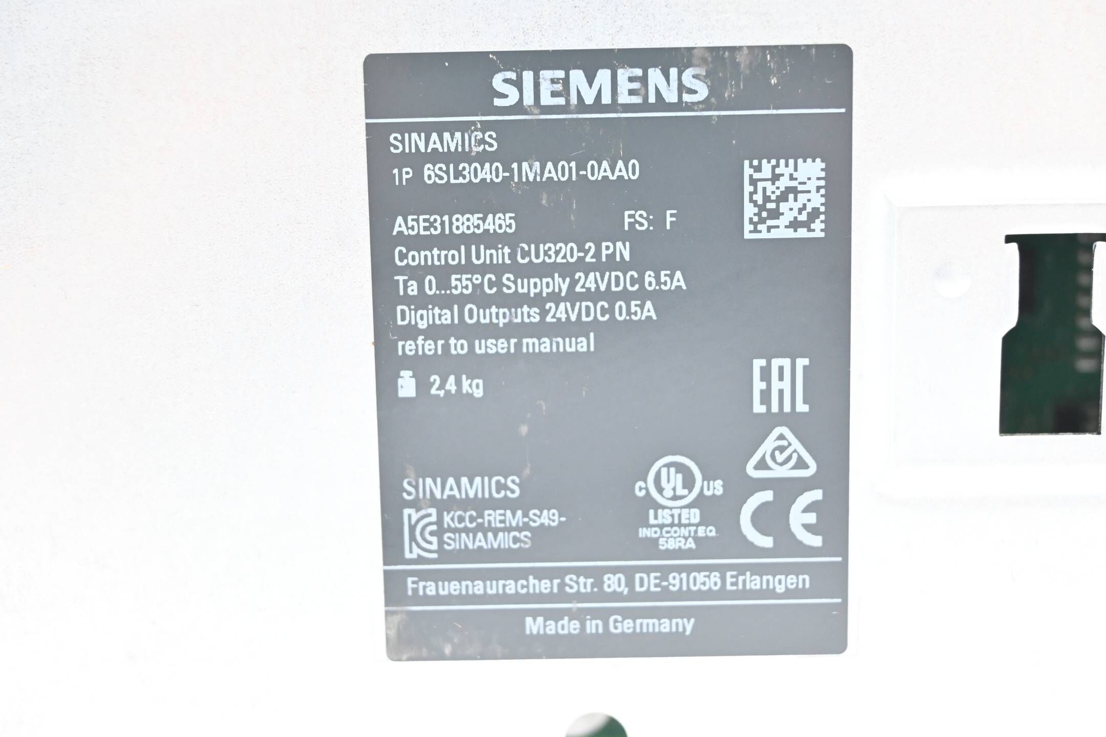 Siemens Sinamics CU320-2 PN 6SL3040-1MA01-0AA0 ( 6SL3 040-1MA01-0AA0 )