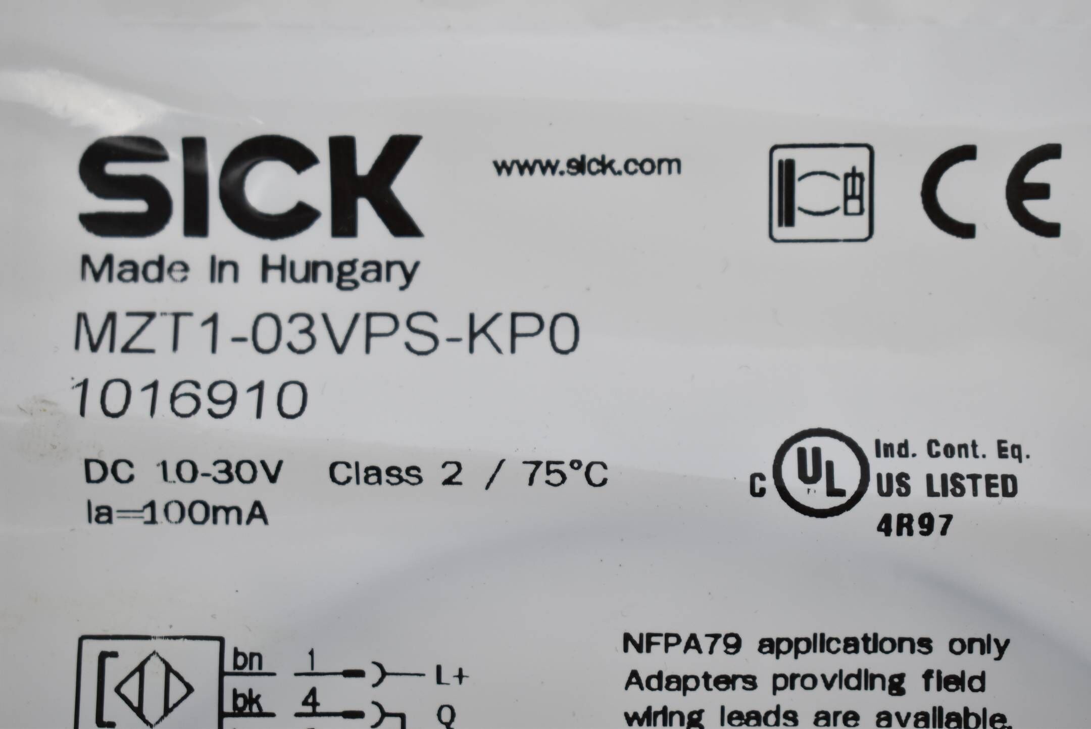 Sick Sensor für T-Nut-Zylinder DC 10-30 V MZT1-03VPS-KP0 (1016910 )