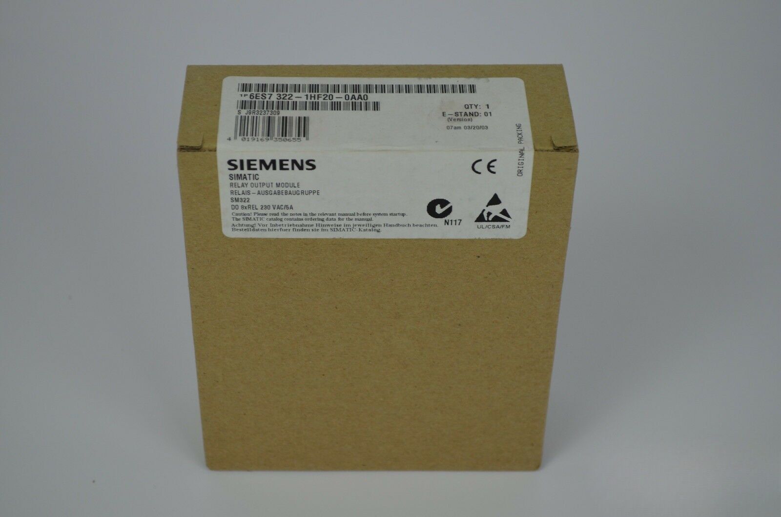 Siemens simatic S7-300 SM322 6ES7 322-1HF20-0AA0 ( 6ES7322-1HF20-0AA0 ) E01