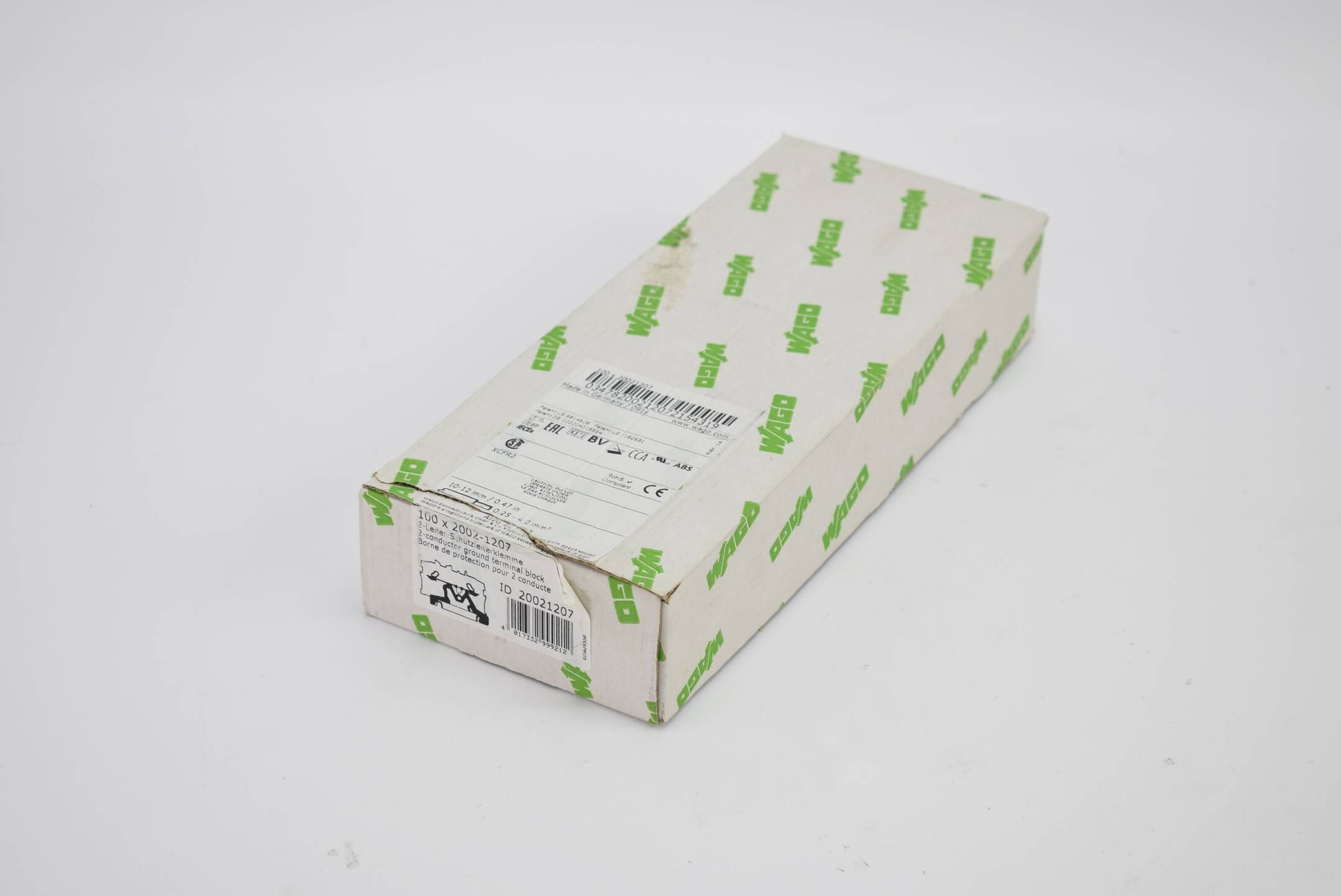 20x Wago 3-Leiter Schutzleiterklemme 2016-1307 ( 2016-1307 )