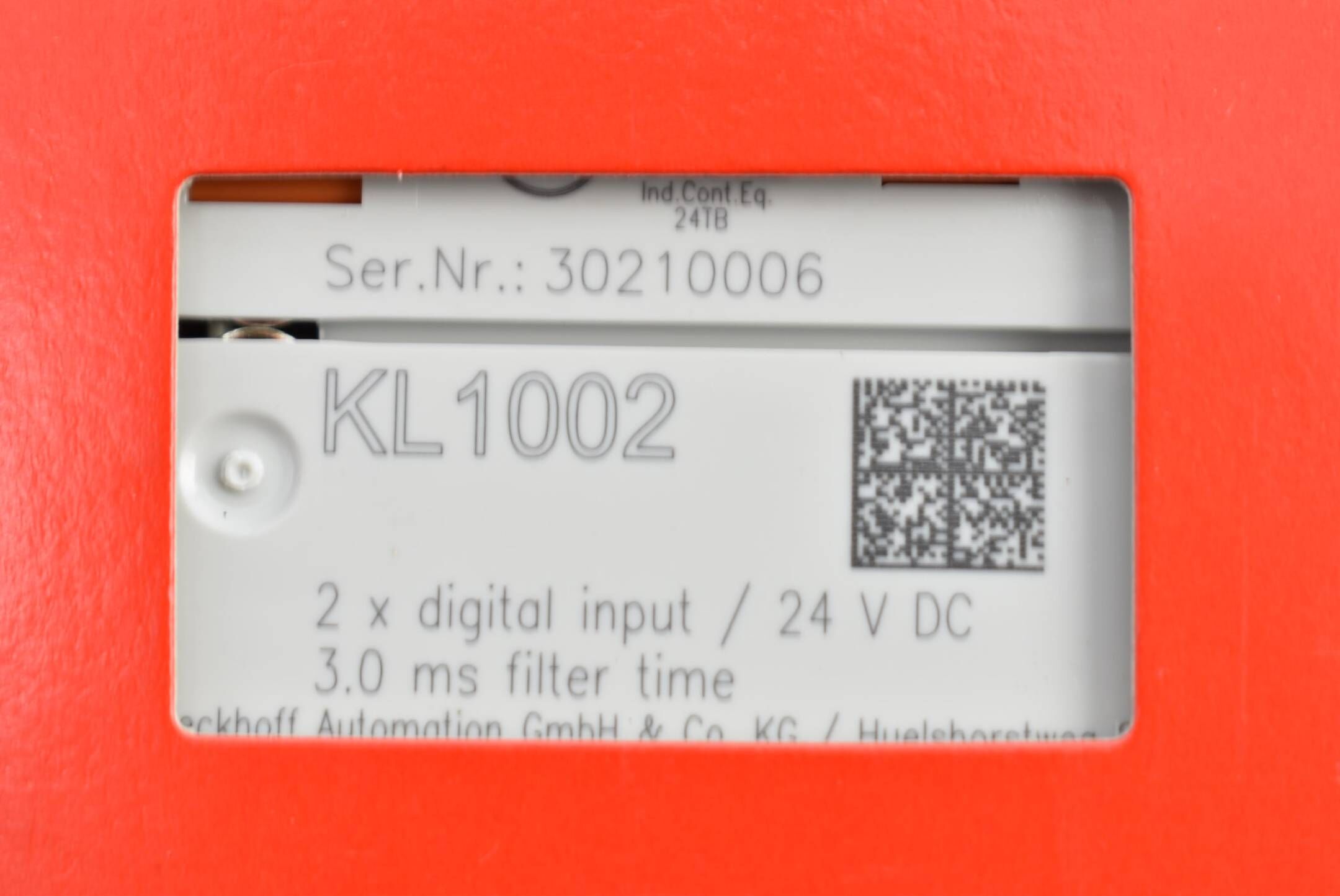 Beckhoff Busklemme 2-Kanal-Digital-Eingang 24 VDC 3 ms KL1002 ( KL 1002 )  