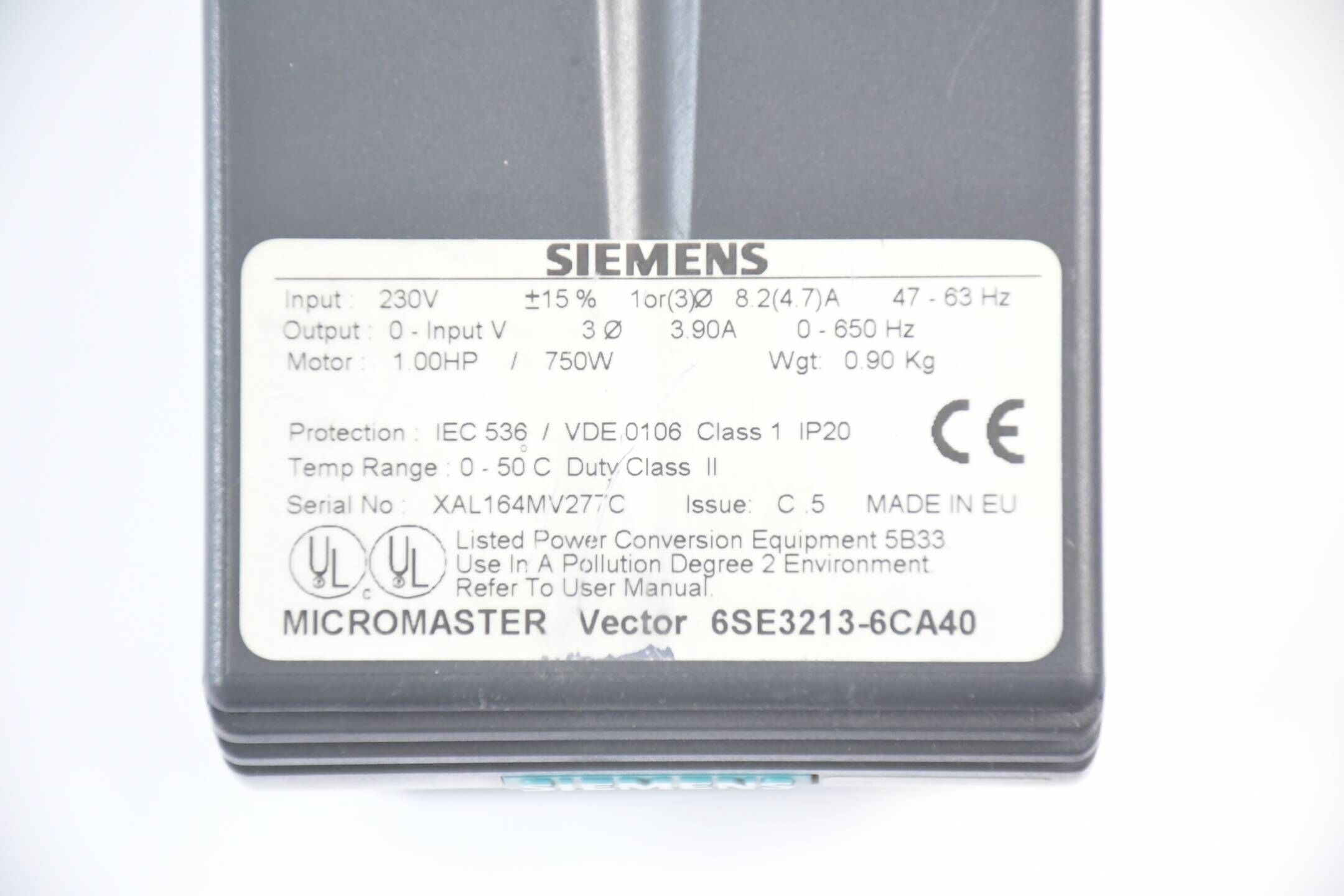 Siemens micromaster Vector MMV75/2 6SE3213-6CA40 ( 6SE3 213-6CA40 )