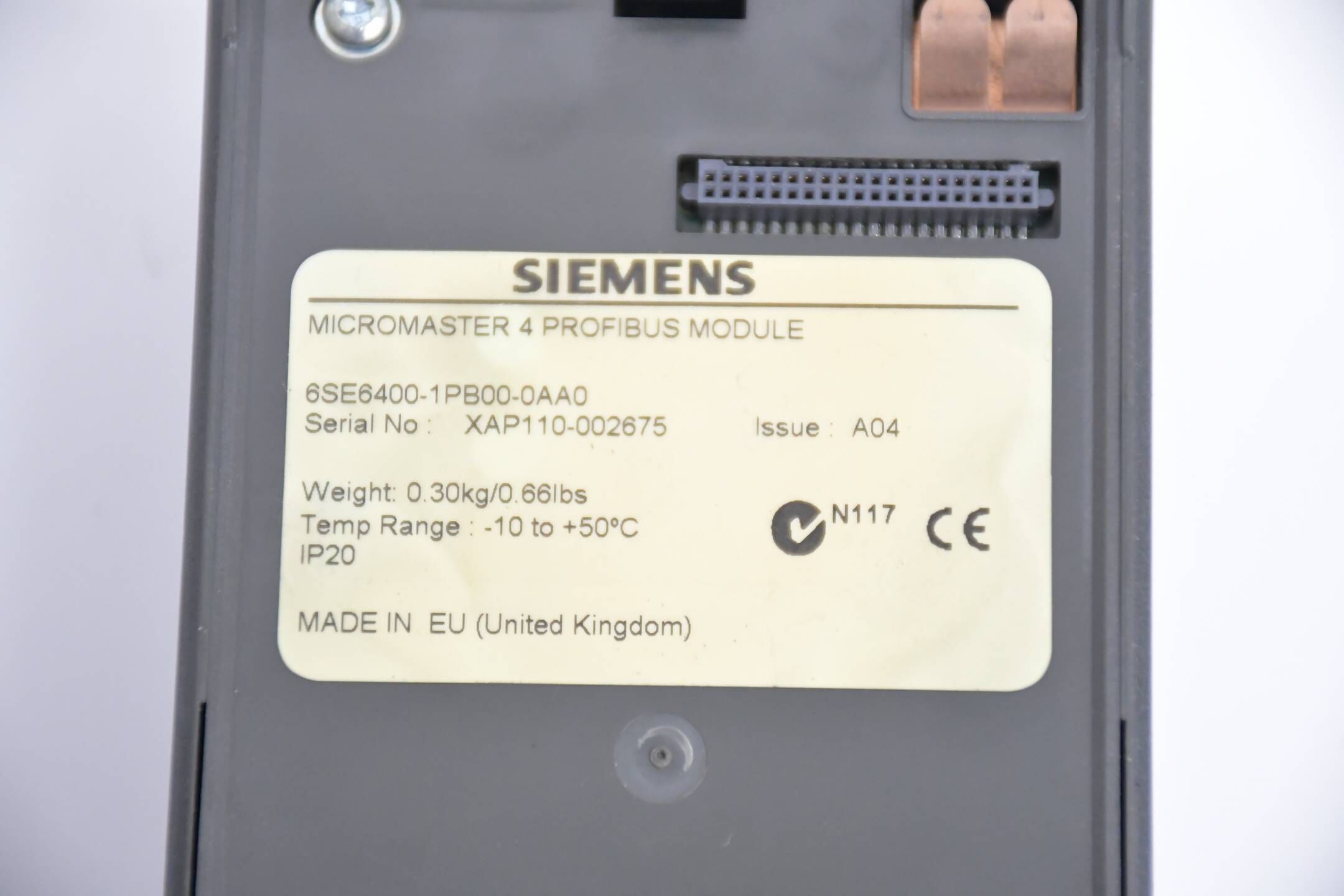 Siemens Micromaster 440 6SE6440-2AB21-1BA1 E E04/2.11 inkl. Kommutierungsdrossel