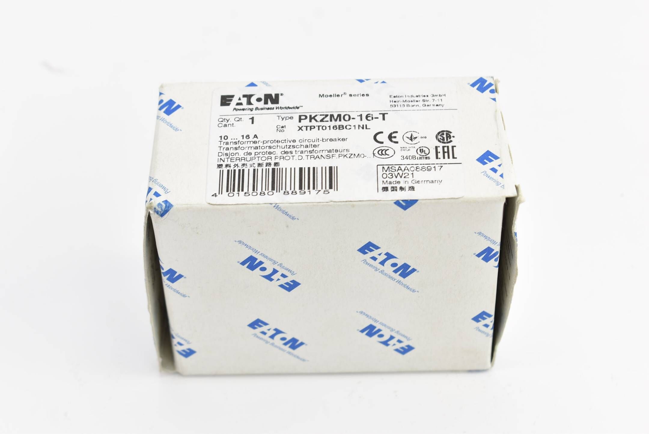 Eaton circuit breaker PKZM0-16-T ( XTPTO16BC1NL )