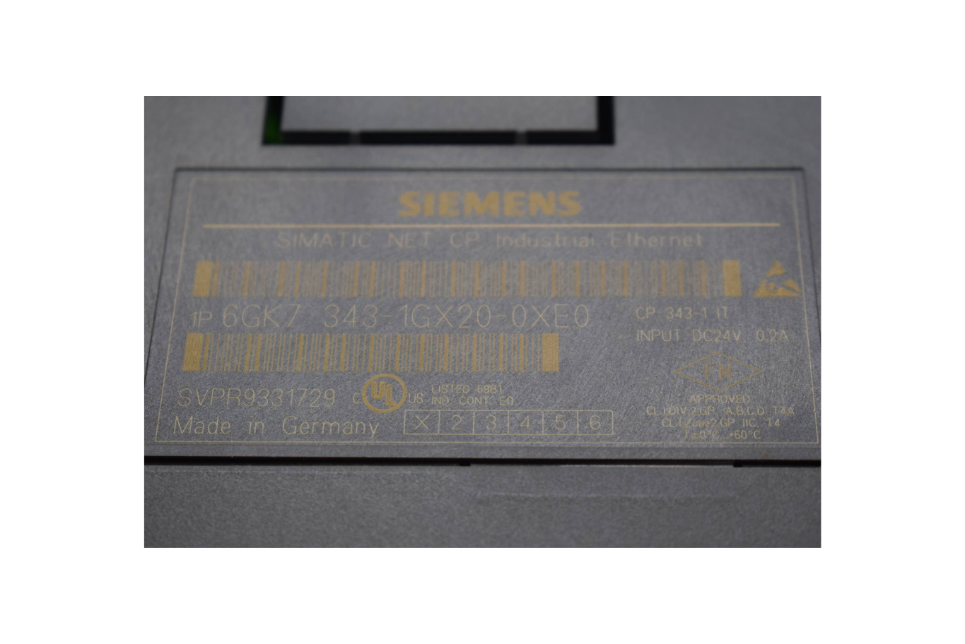Siemens simatic NET 343-1 6GK7343-1GX20-0XE0 ( 6GK7 343-1GX20-0XE0 ) E. 01