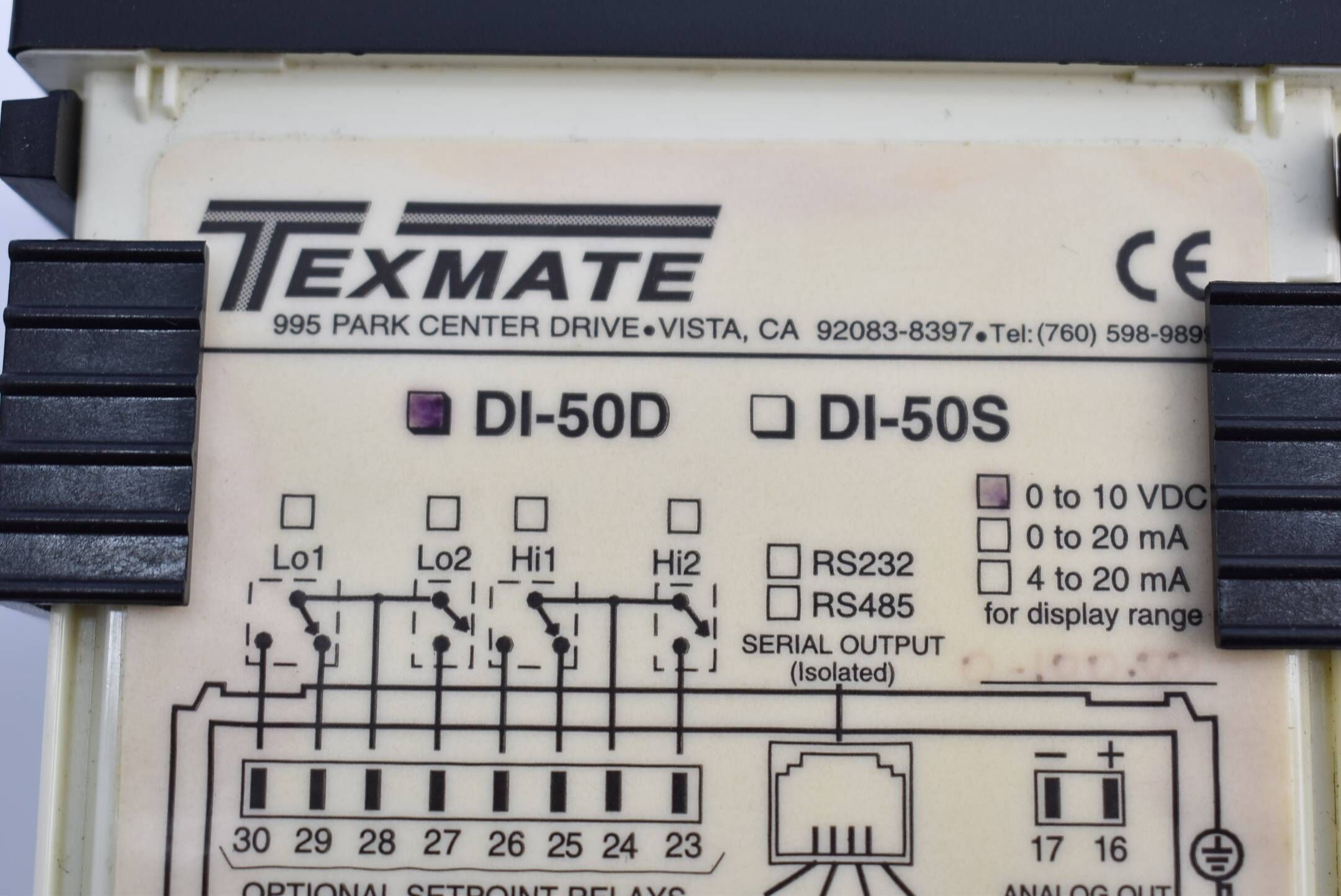 Texmate DI-50D Panel Meter 85...265VAC 95...370VDC IM-ACI-5RMS (A11)