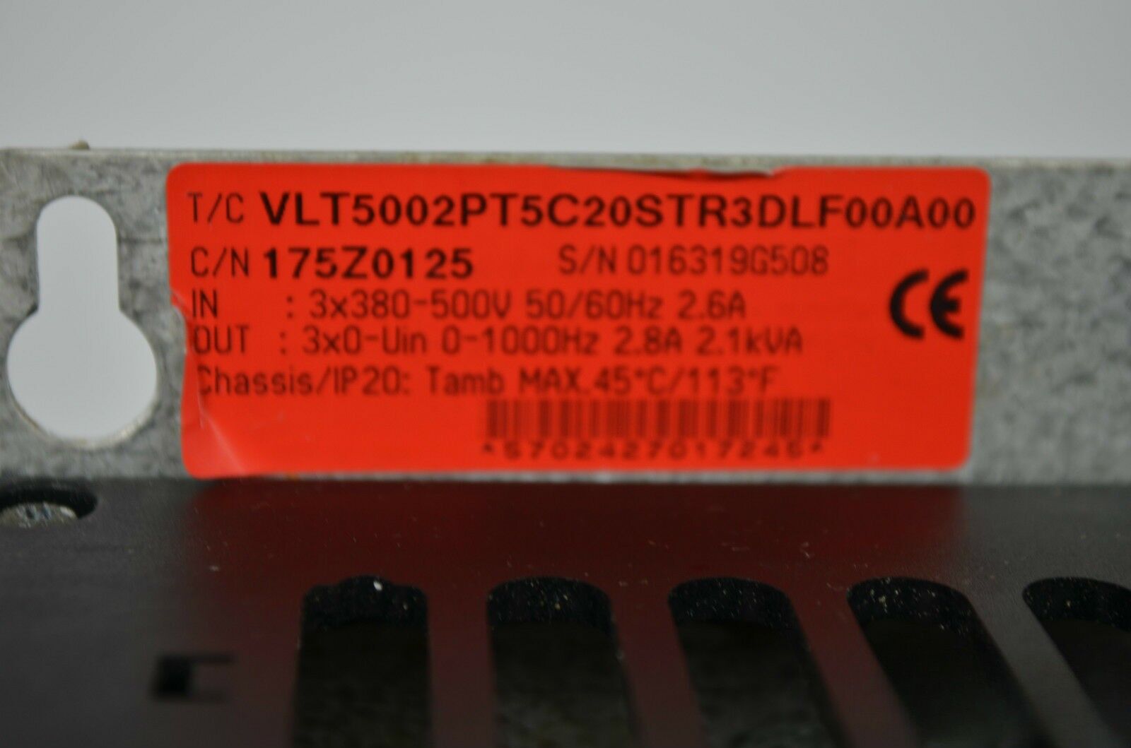 Danfoss VLT 5002 2,1 kVA Frequenzumrichter 175Z0125 VLT5002PT5C20STR3DLF00A00