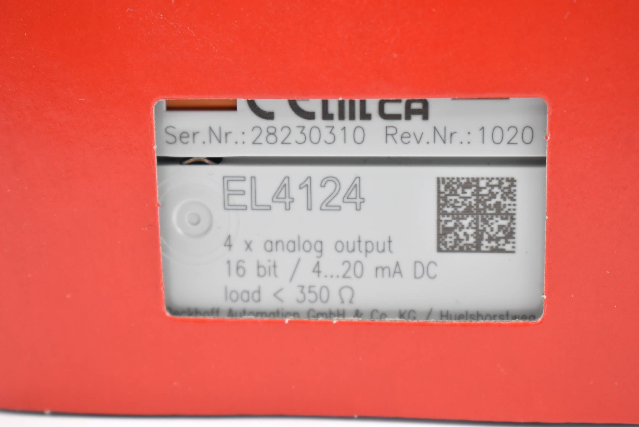 Beckhoff EtherCAT-Klemme 4-Kanal-Analog-Ausgang EL4124 ( EL 4124 ) 4-20mA 16Bit