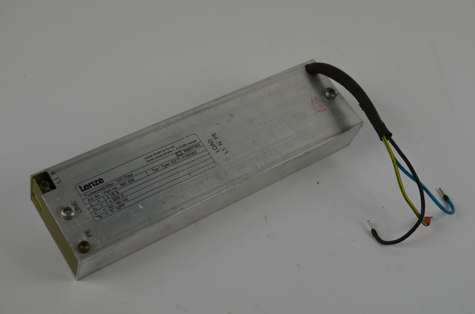 Lenze Funkentstörfilter / RFI Filter EZ F1 018A002