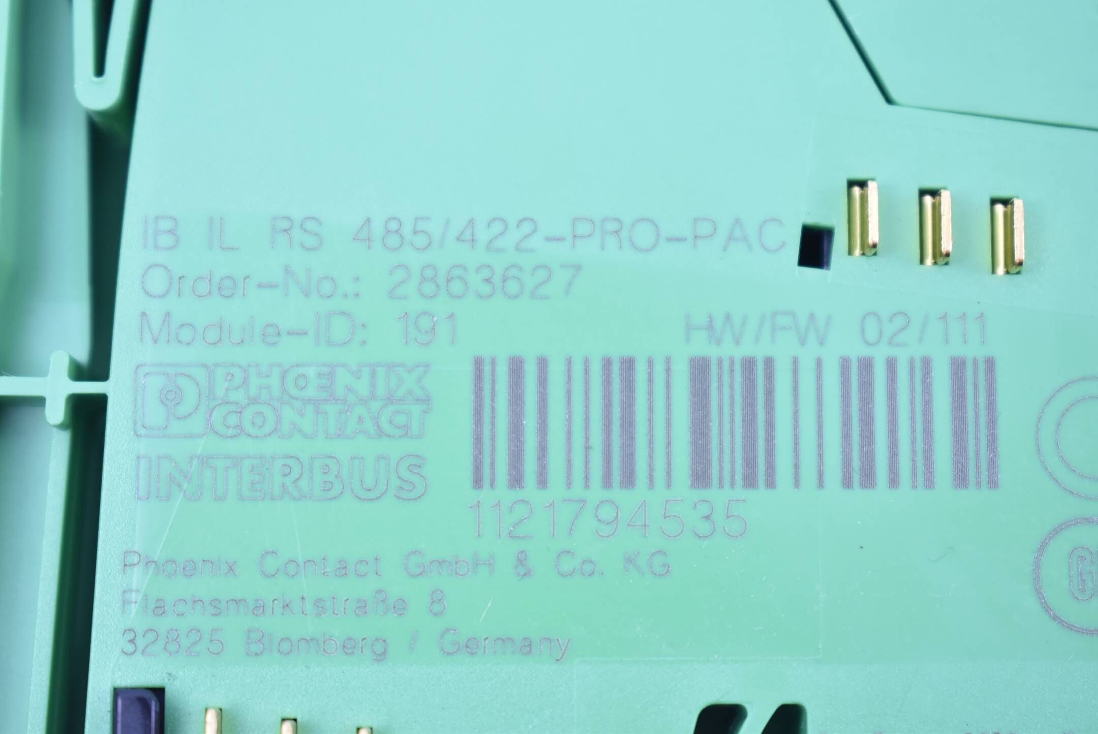 Phoenix Contact Kommunikationsmodul IB IL RS 485/422-PRO-PAC ( 2863627 )