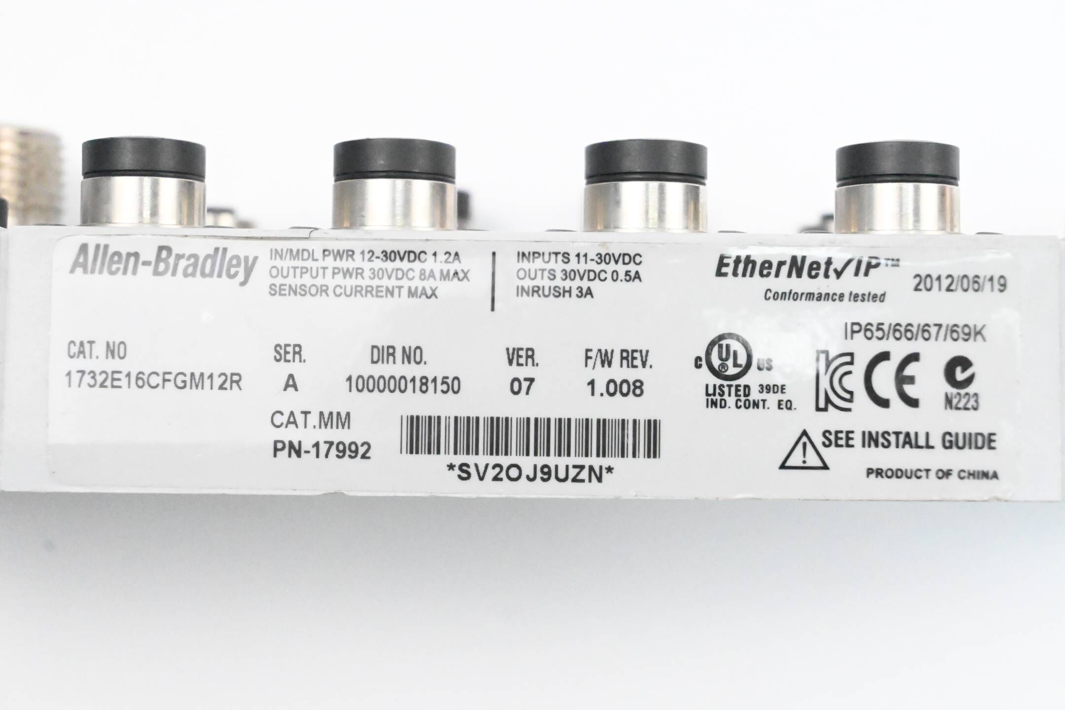 Allen Bradley ArmorBlock EtherNet/IP I/O-Modul 1732E 16CFGM12R