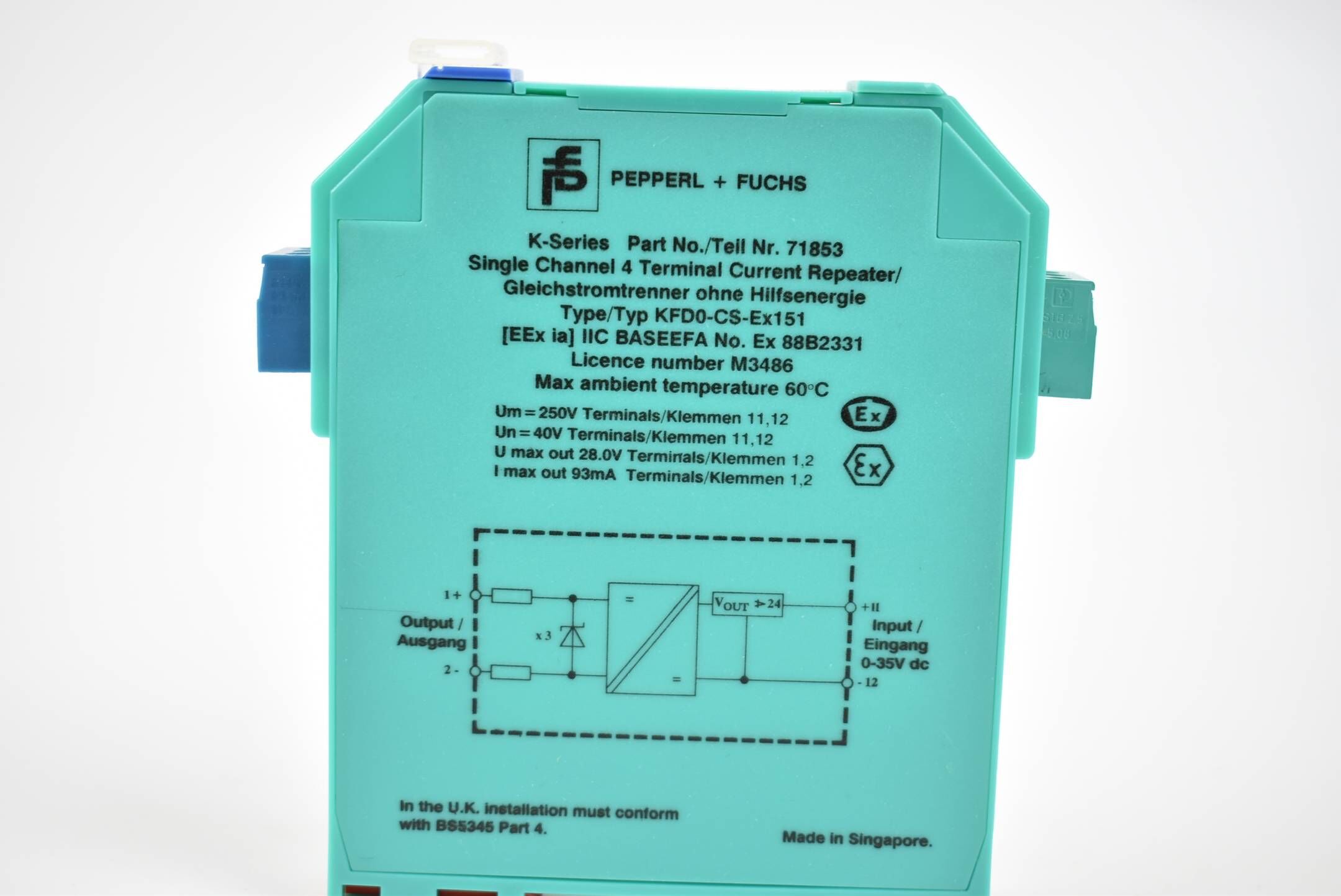 Pepperl & Fuchs KFD0-CS-EX151 Repeater 28V 93mA ( 71853  )