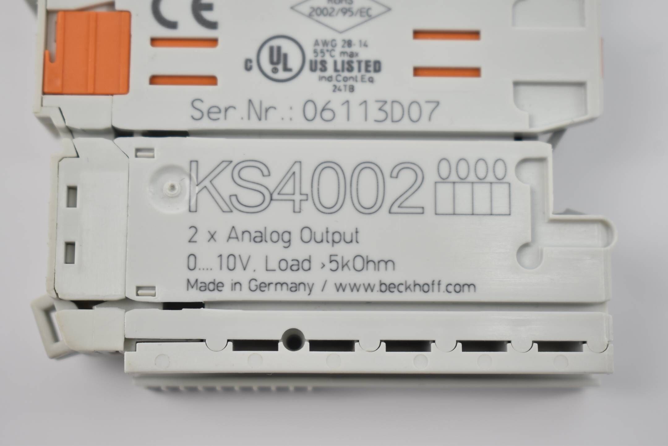 Beckhoff Busklemme 2-Kanal-Analog-Ausgang KS4002 ( KS 4002 ) 0-10V 12Bit
