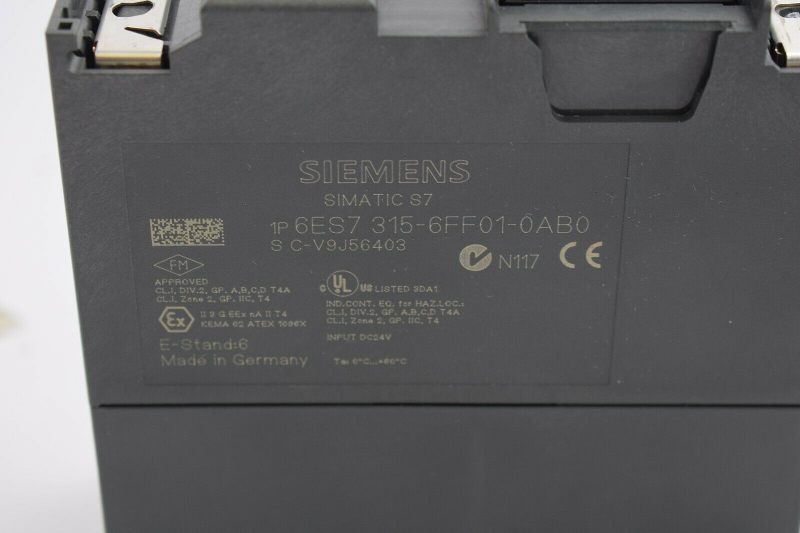 Siemens simatic S7-300 CPU315F-2DP 6ES7 315-6FF01-0AB0 ( 6ES7315-6FF01-0AB0 ) E6