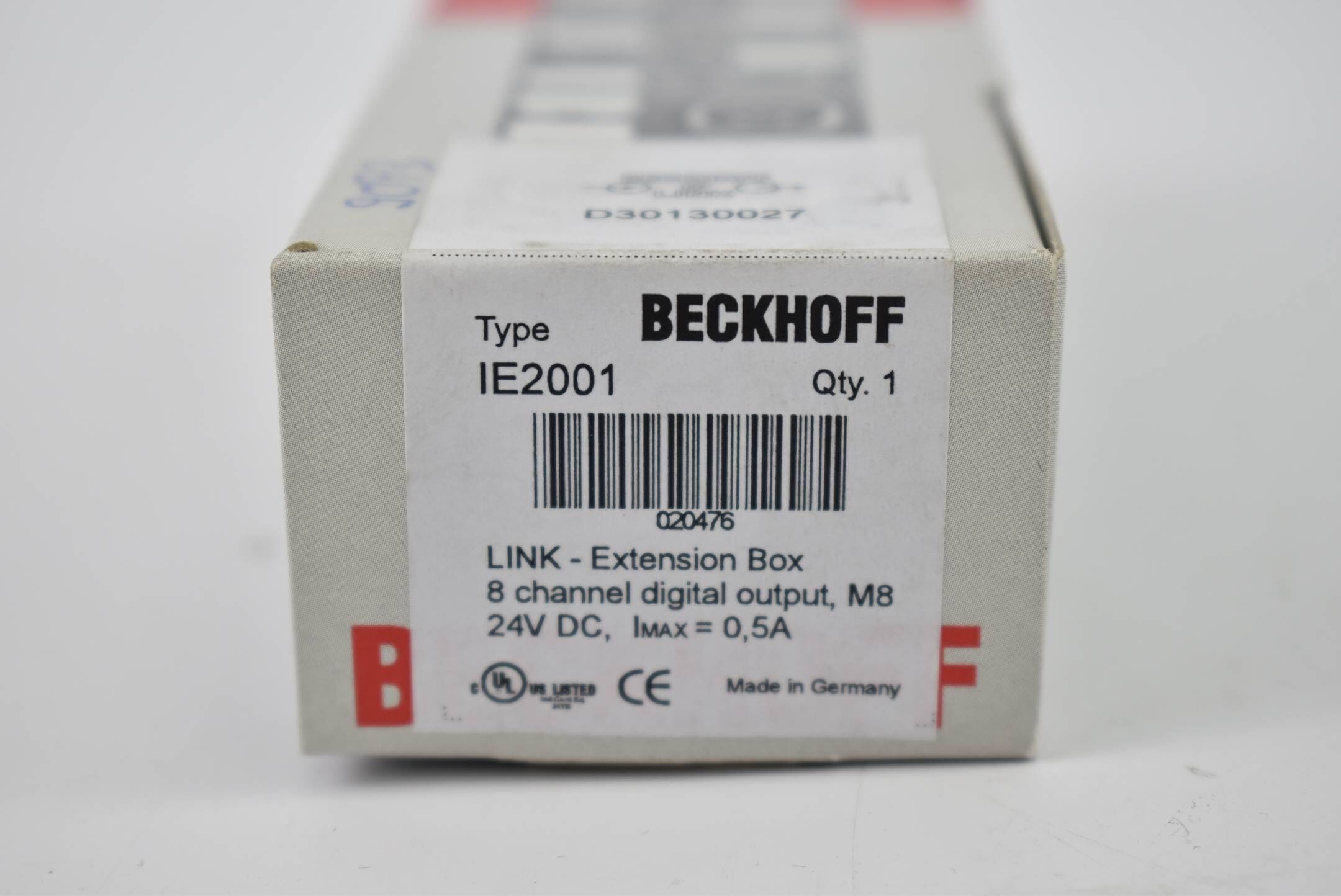 Beckhoff Erweiterungs-Box 8-Kanal-Digital-Ausgang 24VDC 0,5A IE2001 ( IE 2001 )