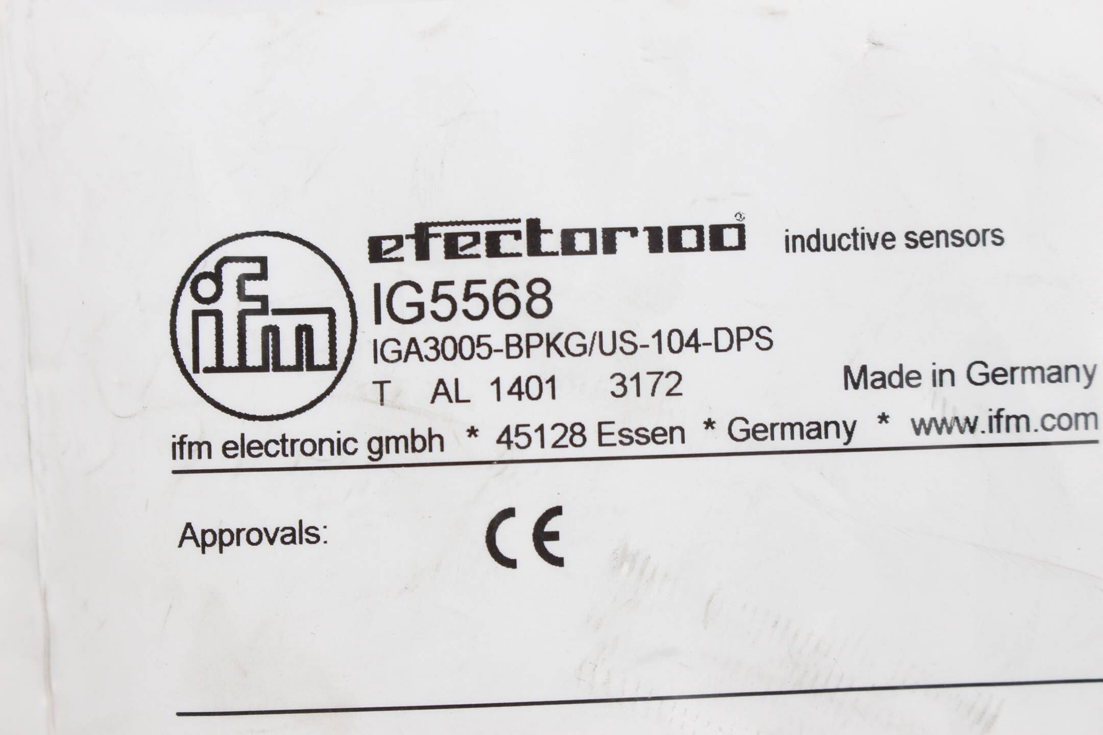 Ifm Electronic Induktiver Sensor IG5568 IGA3005-BPKG/US-104-DPS