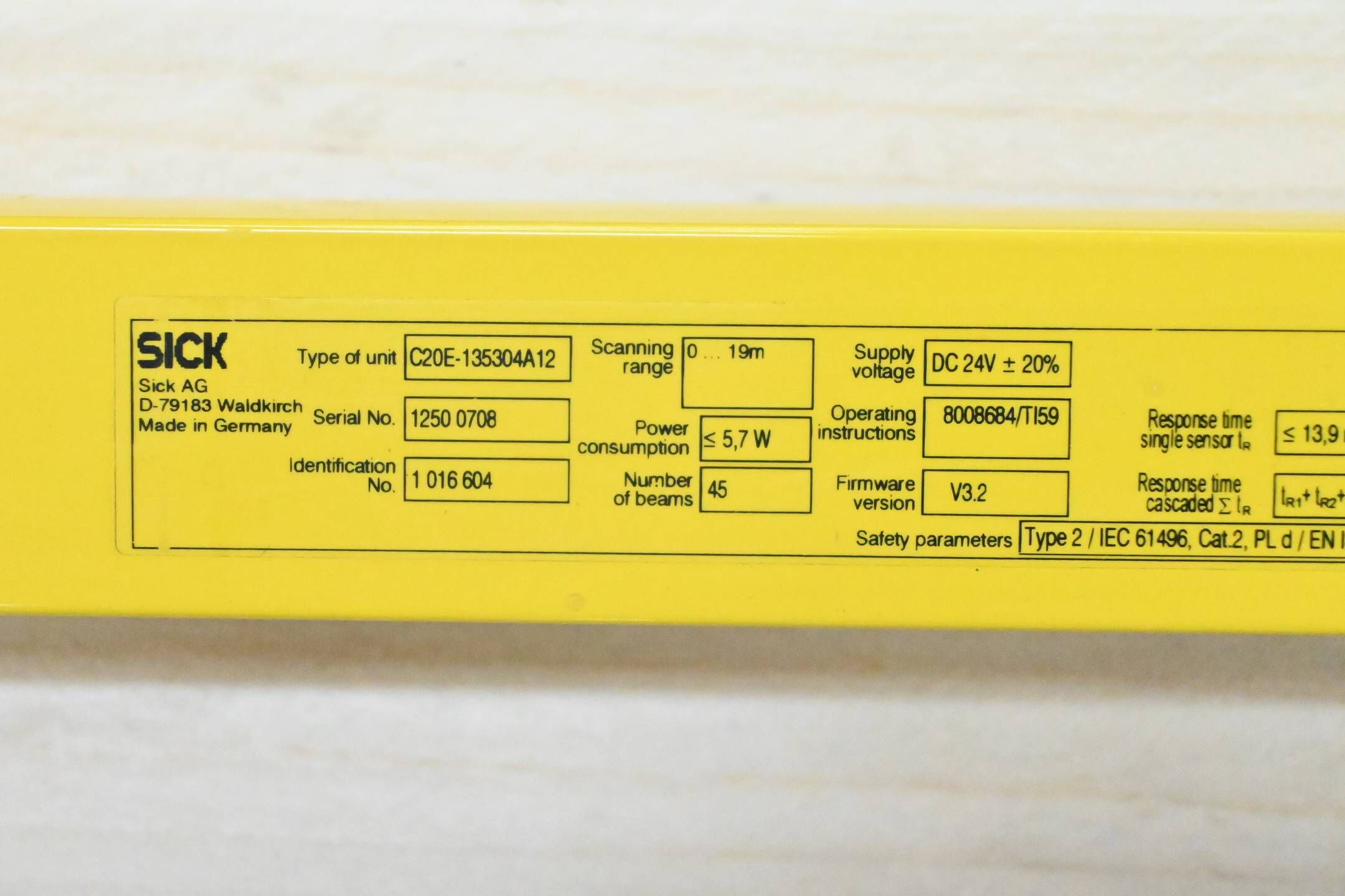 Sick Sicherheitslichtvorhang C20E-135304A12 ( 1016604 )