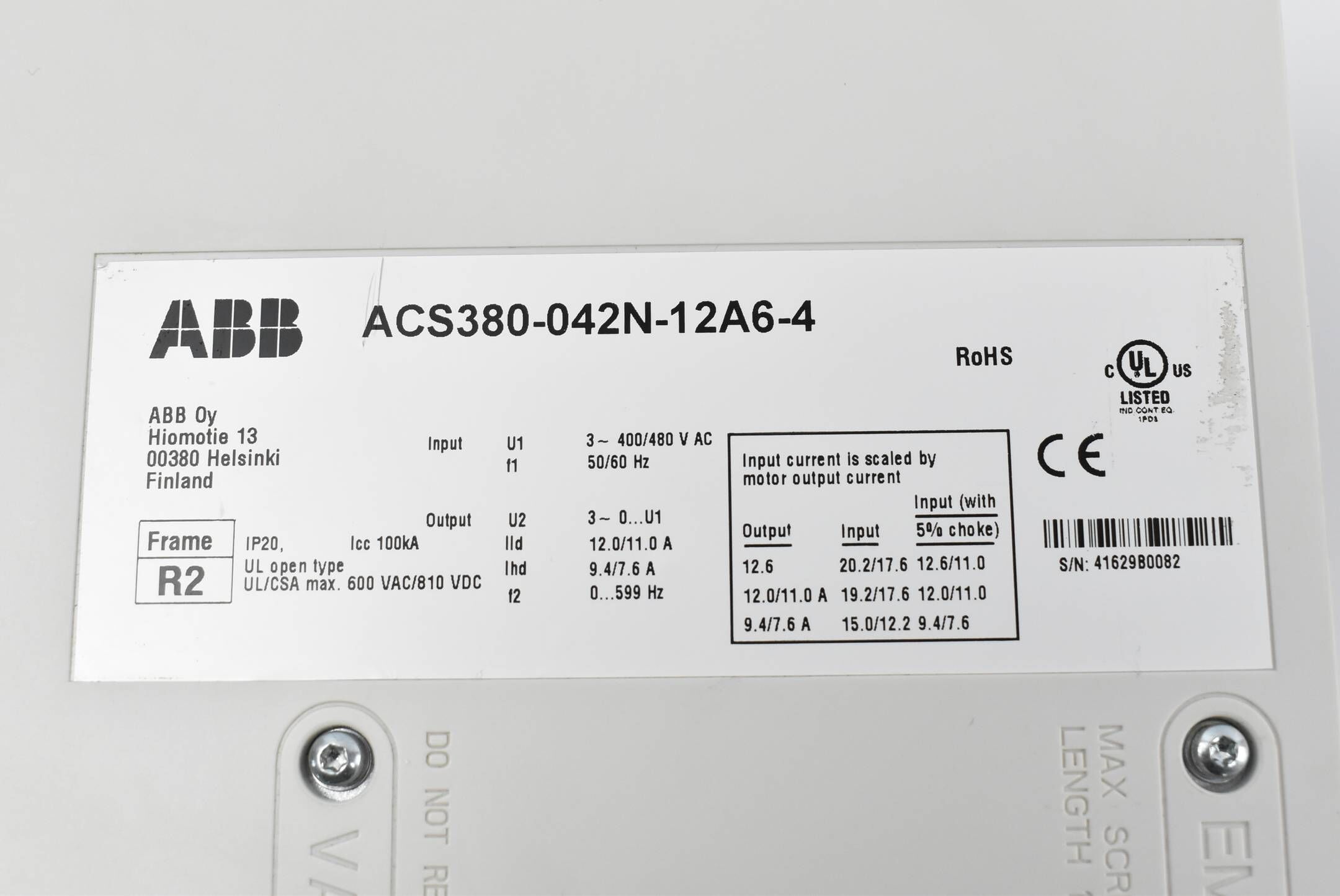 ABB Frequenzumrichter ACS380-042N-12A6-4