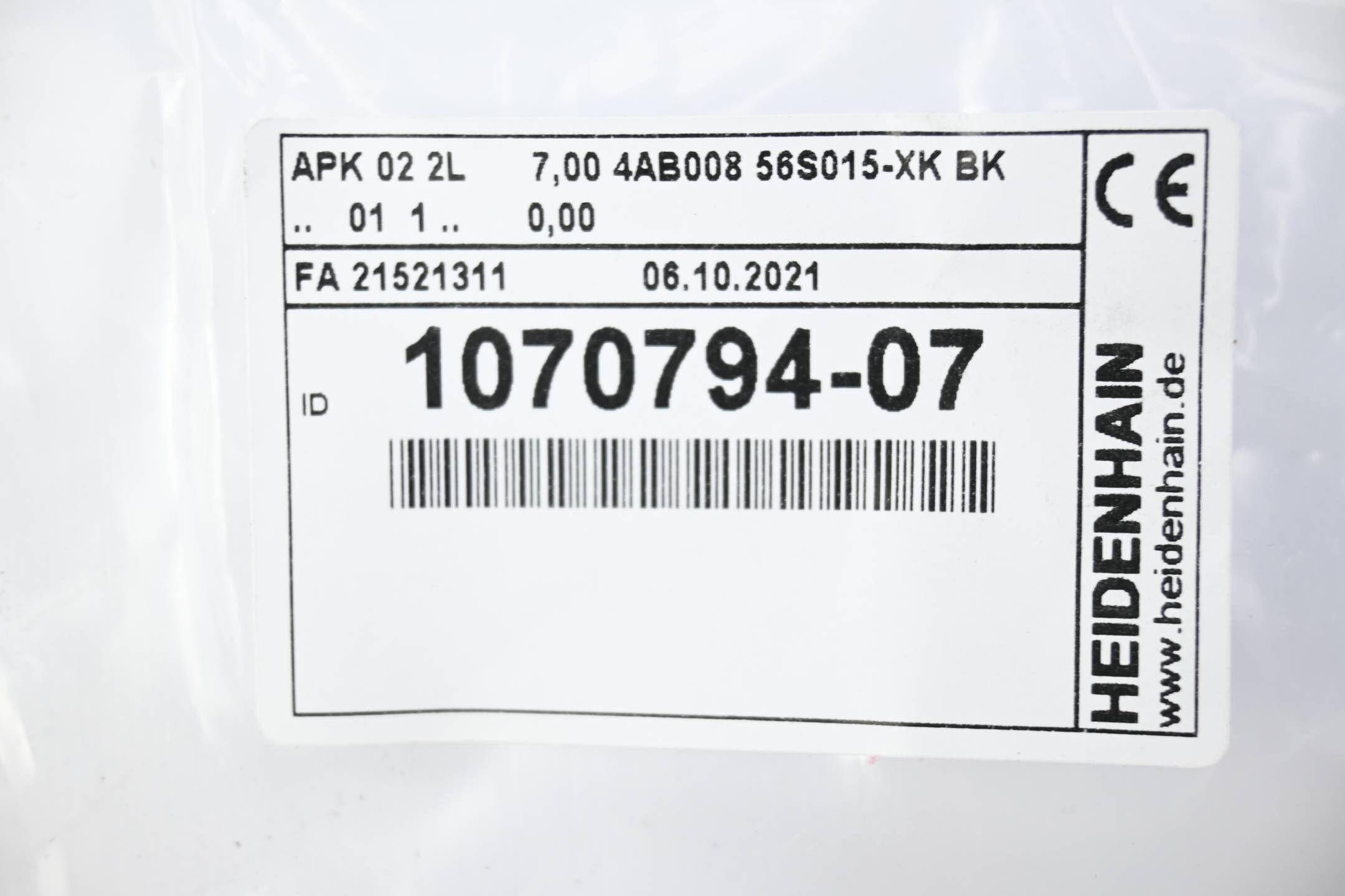 Heidenhain APK 02 2L Verbindungskabel 1070794-07 ( 107 0794-07 ) 7m