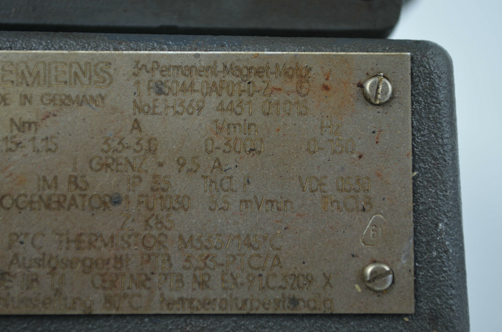 Siemens Permanent-Magnet-Motor 1FS5044-0AF01-0-Z ( 1FS5 044-0AF01-0-Z )
