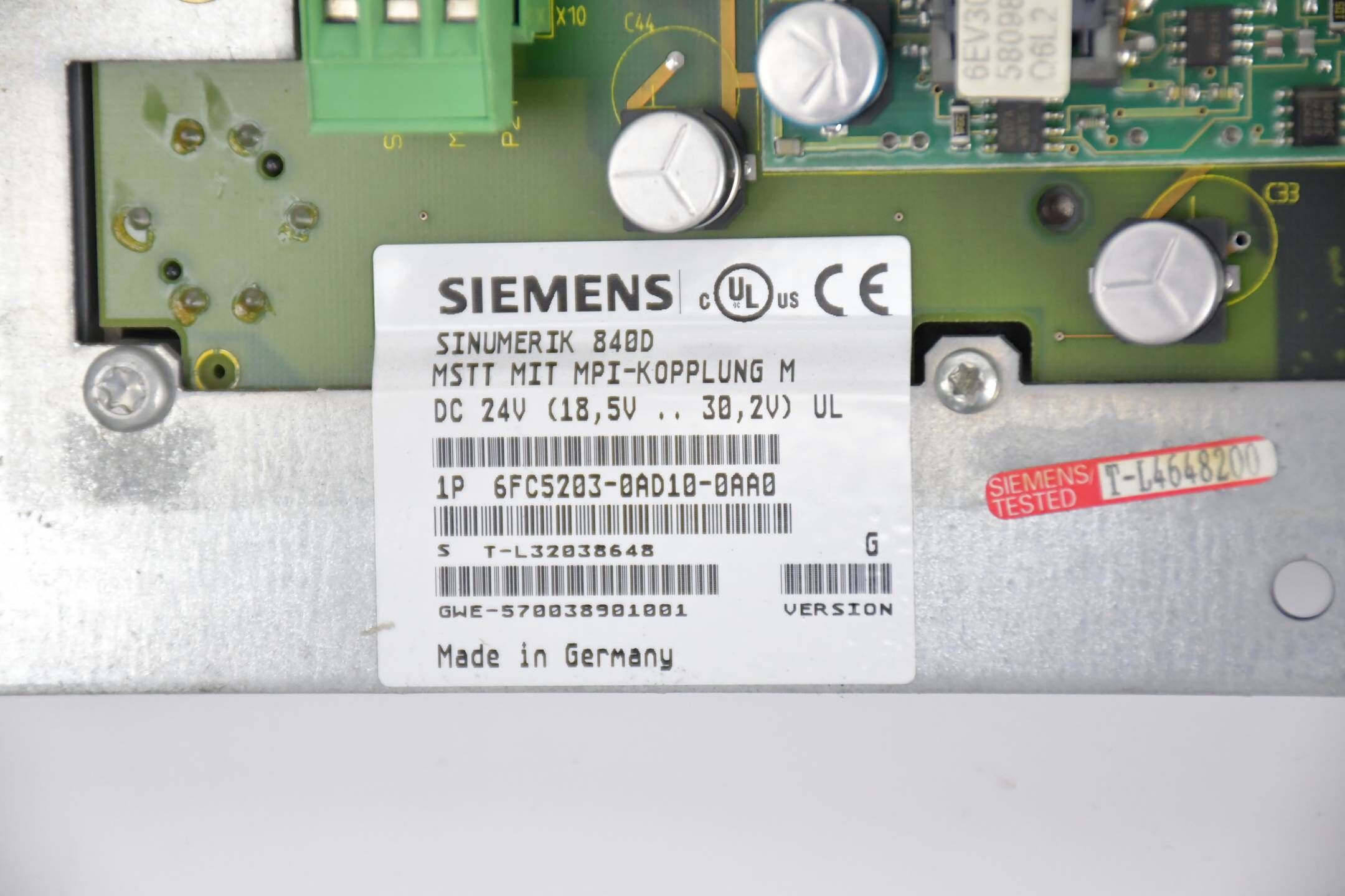 Siemens Sinumerik MSTT mit MPI-Kopplung M 6FC5203-0AD10-0AA0 6FC5 203-0AD10-0AA0