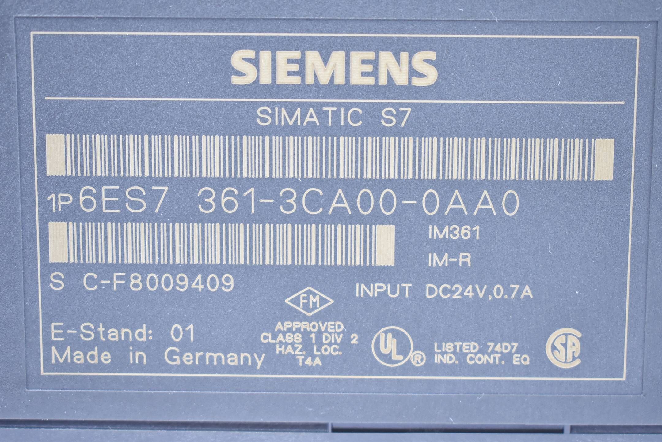 Siemens simatic S7-300 Anschaltung 6ES7 361-3CA00-0AA0 ( 6ES7361-3CA00-0AA0 )