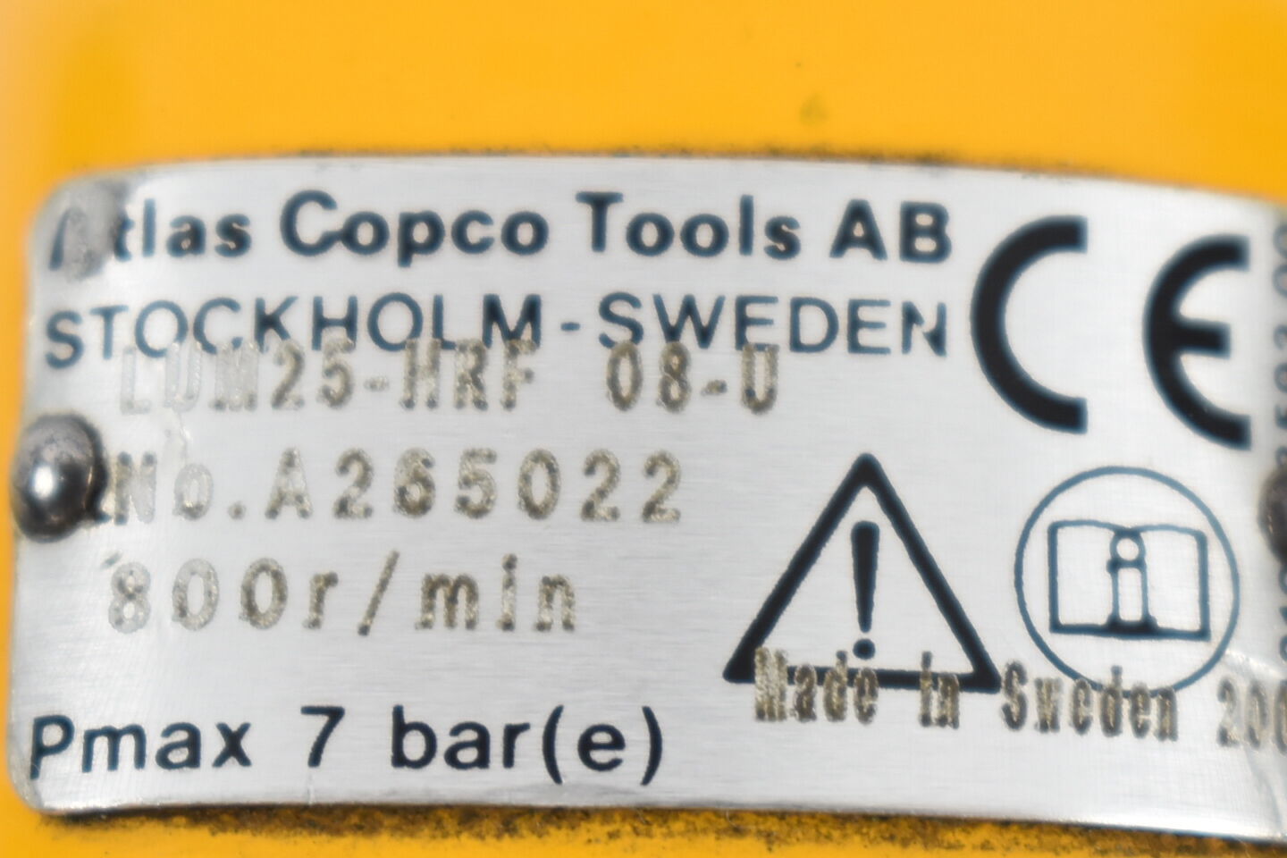 Atlas Copco Tool AB Druckluftschrauber LUM25-HRF 08-U