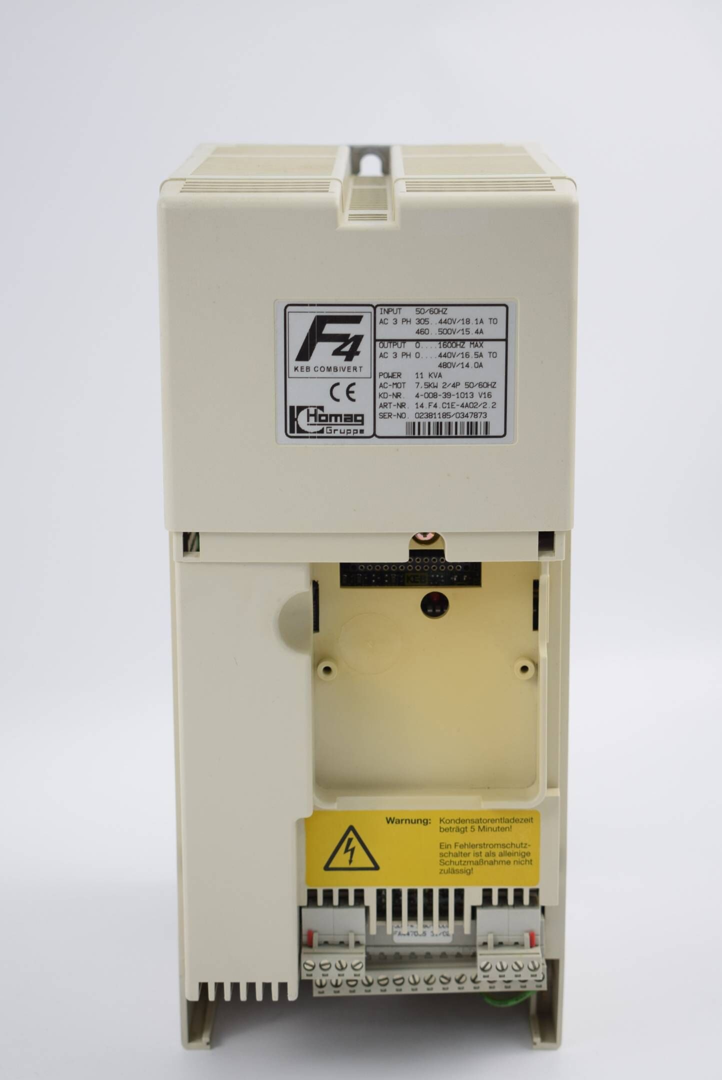 KEB Combivert Inverter 7,5kW 50-60Hz 3Ph 440V/16,5A 11KVA ( 14.F4.C1E-4A02/2.2 )