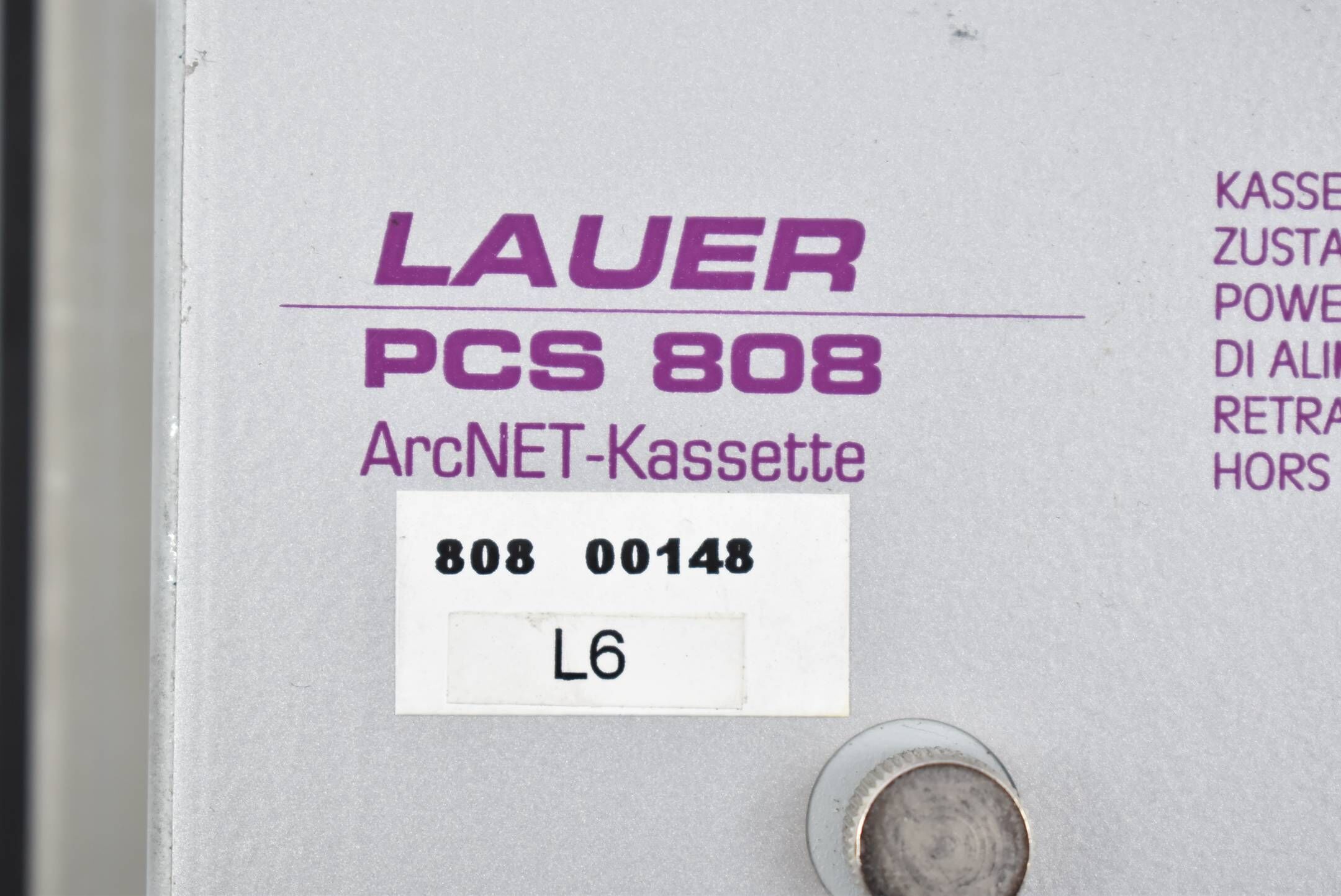 KBA Lauer PCS950 Panel PG 950.100.6 + ArcNET Kassette PCS 808