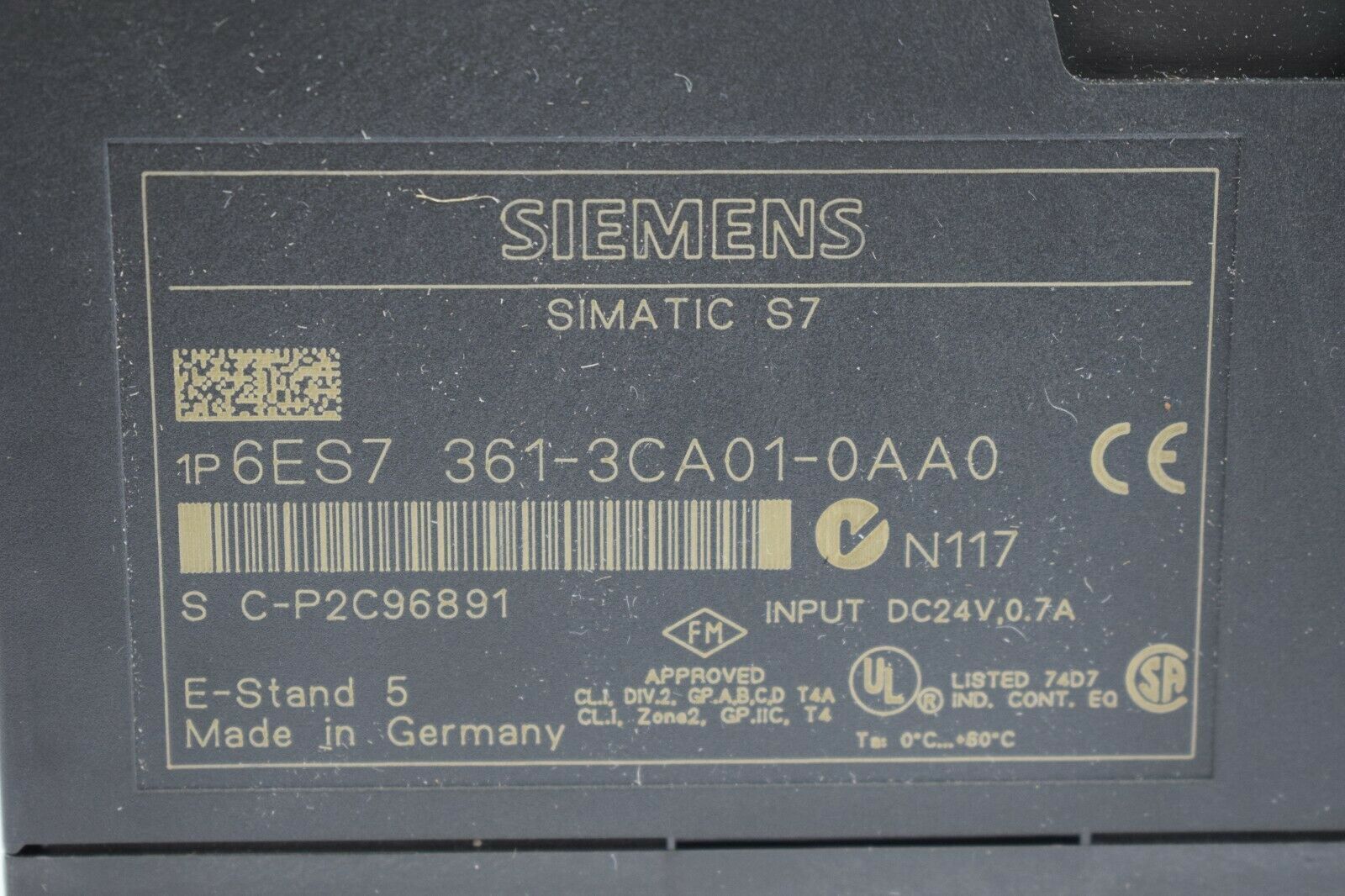 Siemens simatic S7-300 6ES7 361-3CA01-0AA0 ( 6ES7361-3CA01-0AA0 ) E5