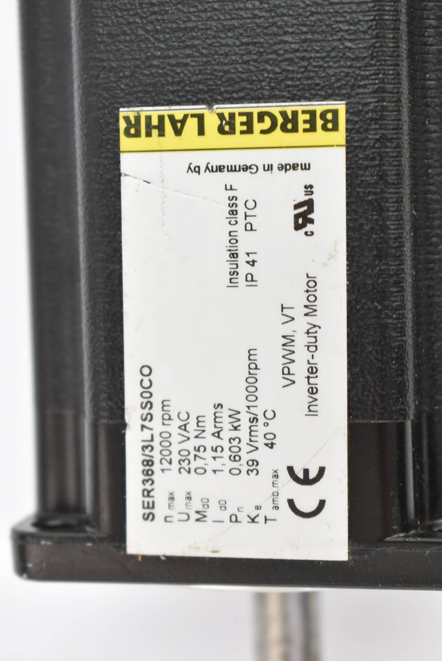Berger Lahr Servomotor SER368/3L7SS0CO