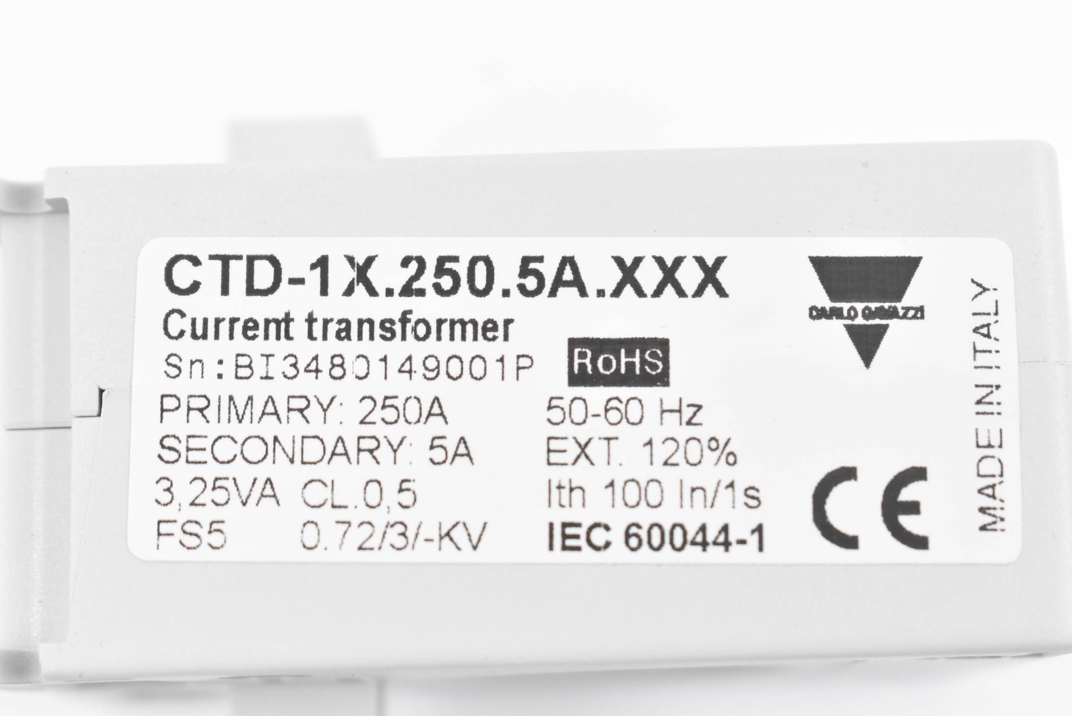 Carlo Gavazzi Stromwandler CTD-1X.250.5A.XXX