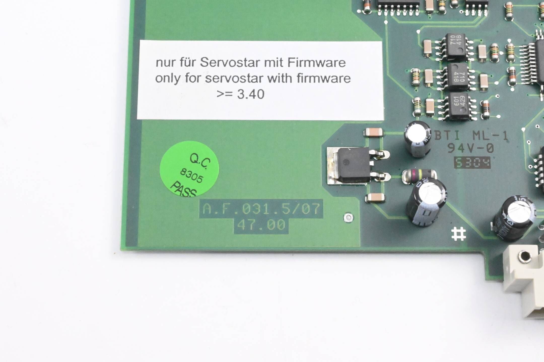 Kollmorgen Seidel Profibus-Schnittstellenkarte A.F.031.5/07 47.00