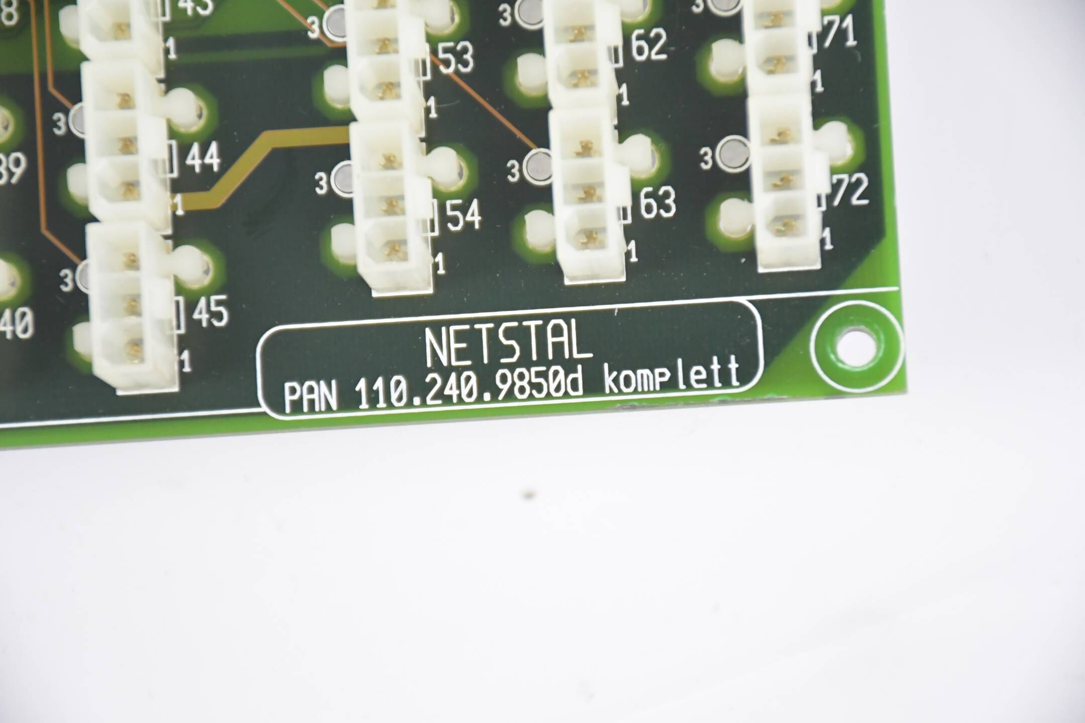 Netstal Systemkarte PAN 110.240.9050d komplett ( PAN 110.240.9849b gebohrt ) 