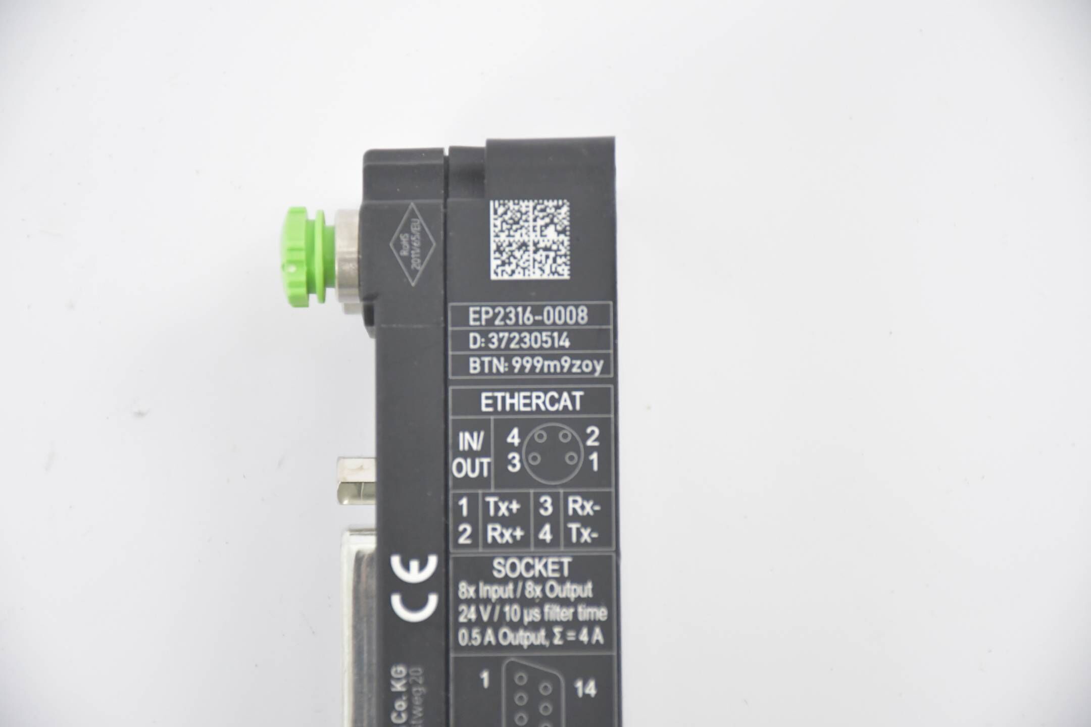 Beckhoff EtherCAT Box 8-Kanal-Digital-Eingang 8 Kanal-Digital-Ausg. EP2316-0008