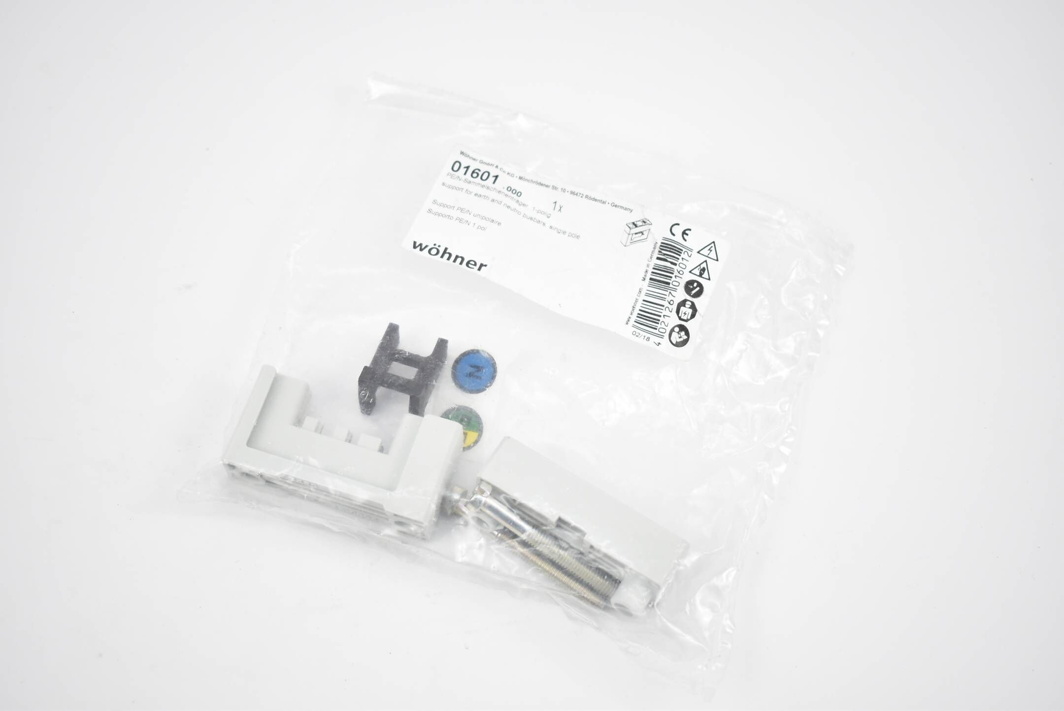 Wöhner PE/N-Sammelschienenträger 1-polig 01601.000