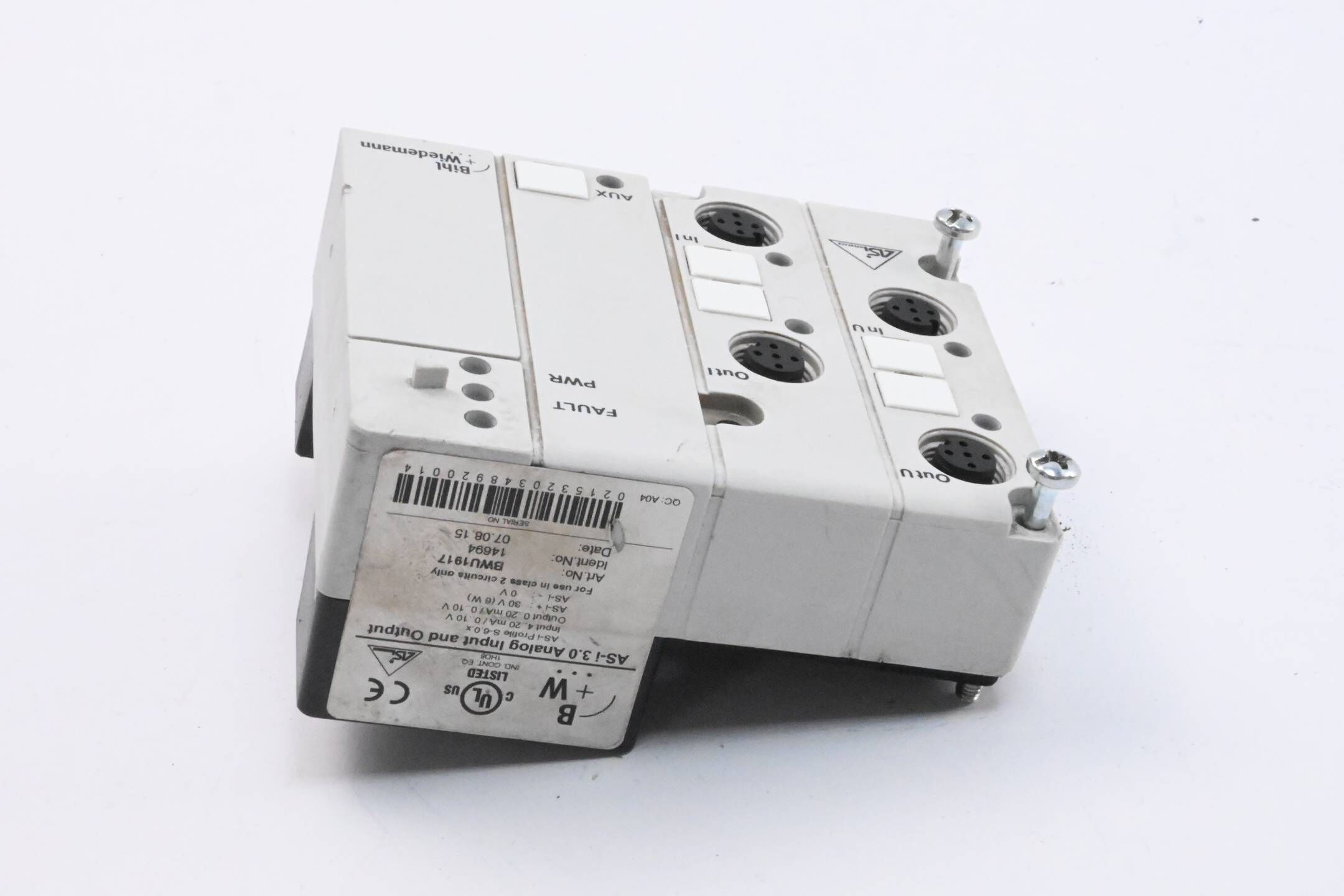 Bihl + Wiedemann AS-i 3.0 Analog Ein-/Ausgabemodul BWU1917
