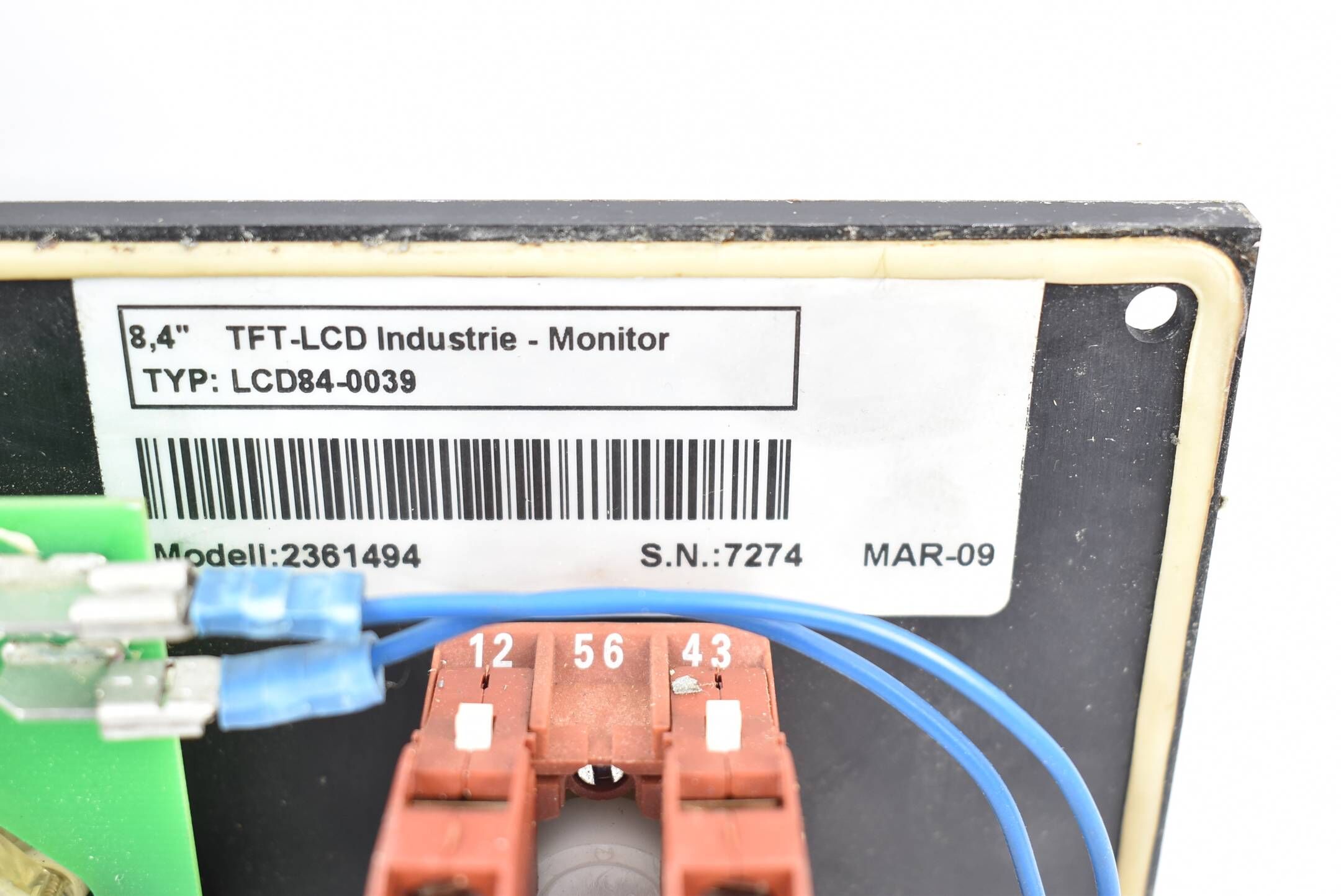 Siemens Sinumerik 820 8,4" TFT-LCD Industrie Monitor LCD84-0039 ( 2361494 )